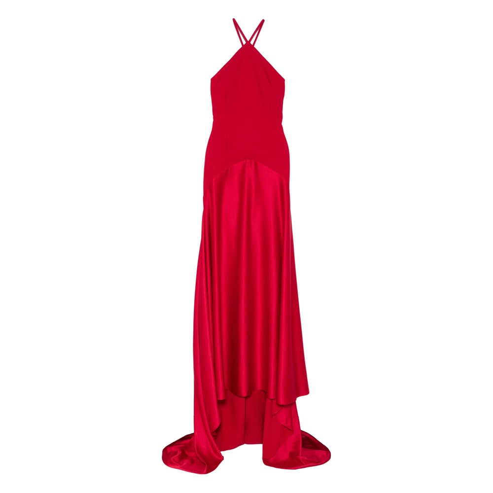 Solace London Halter Maxi Dress In Red