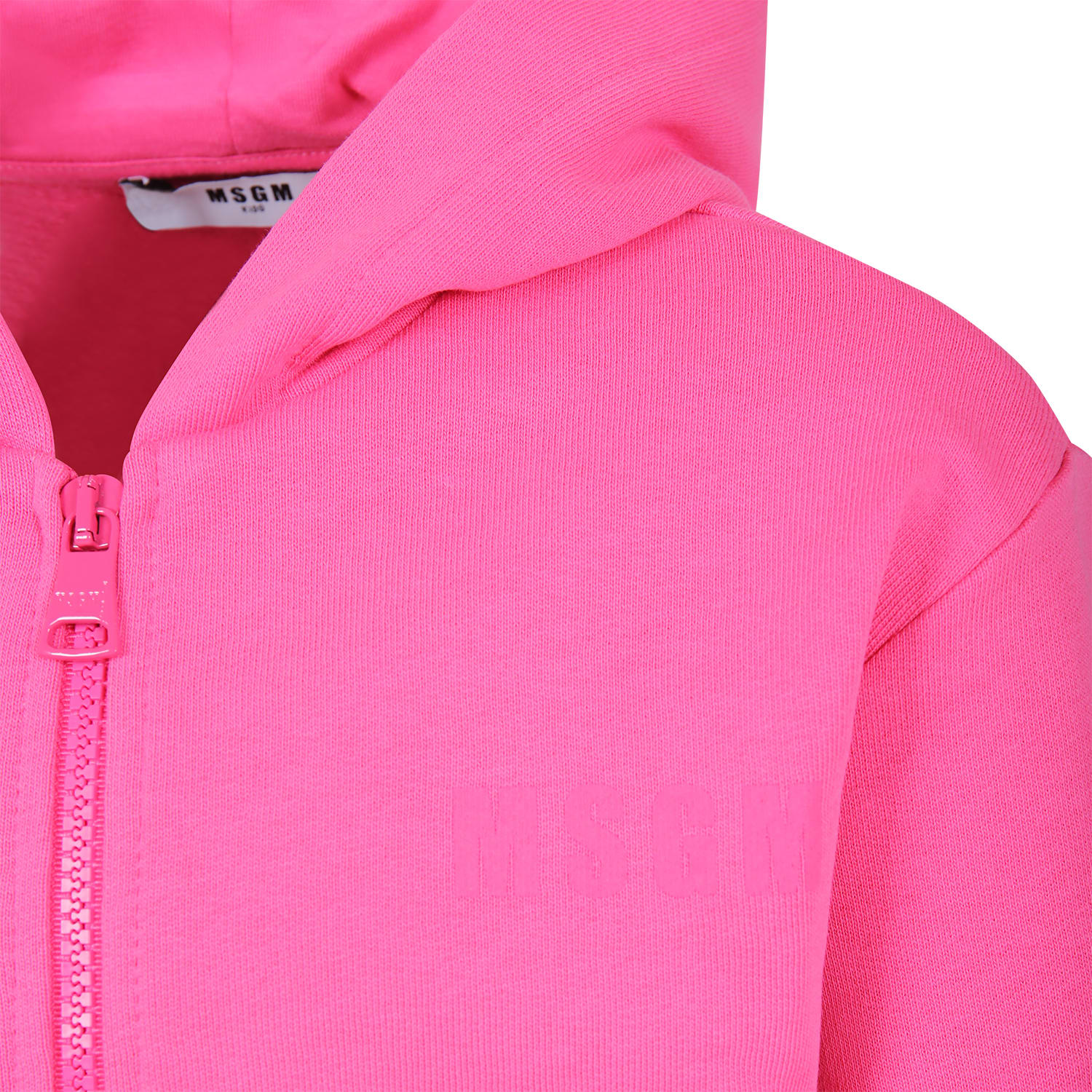 MSGM FUCHSIA SWEATSHIRT FOR GIRL WITH LOGO