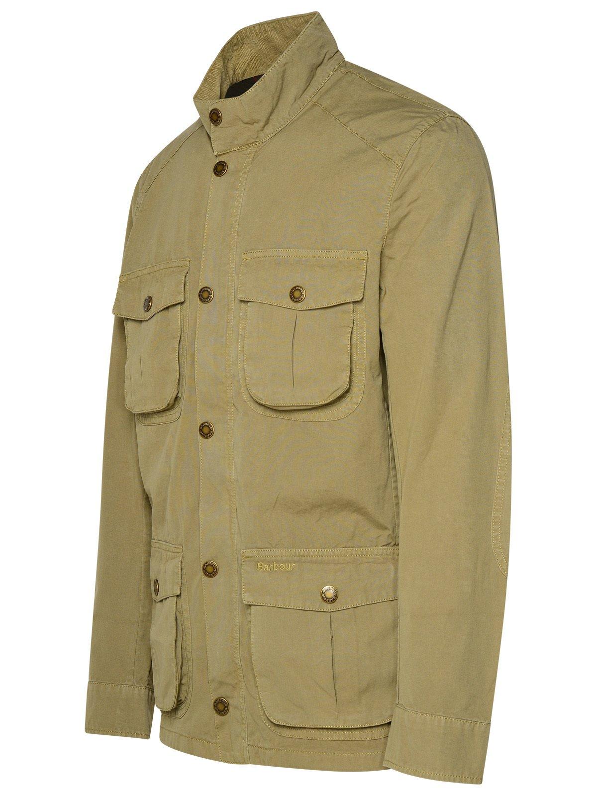 Shop Barbour Corbridge Button-up Jacket In Bleached Olive