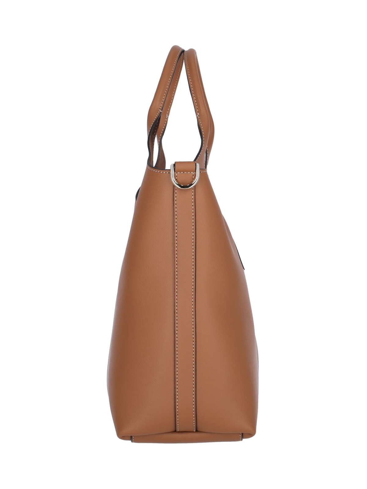 Tod's Logo Tote Bag In Brown
