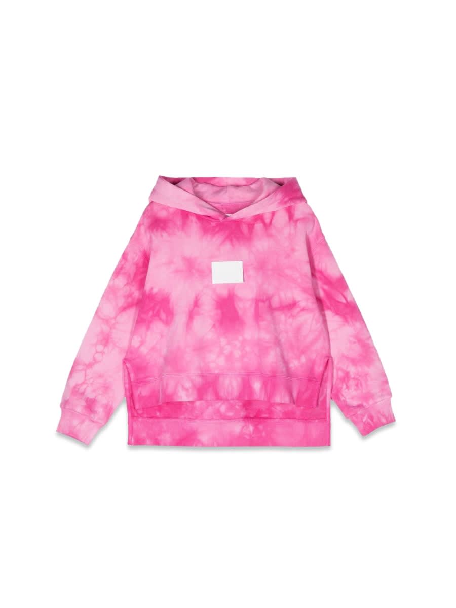 Mm6 Maison Margiela Kids' Hoodie In Fuchsia