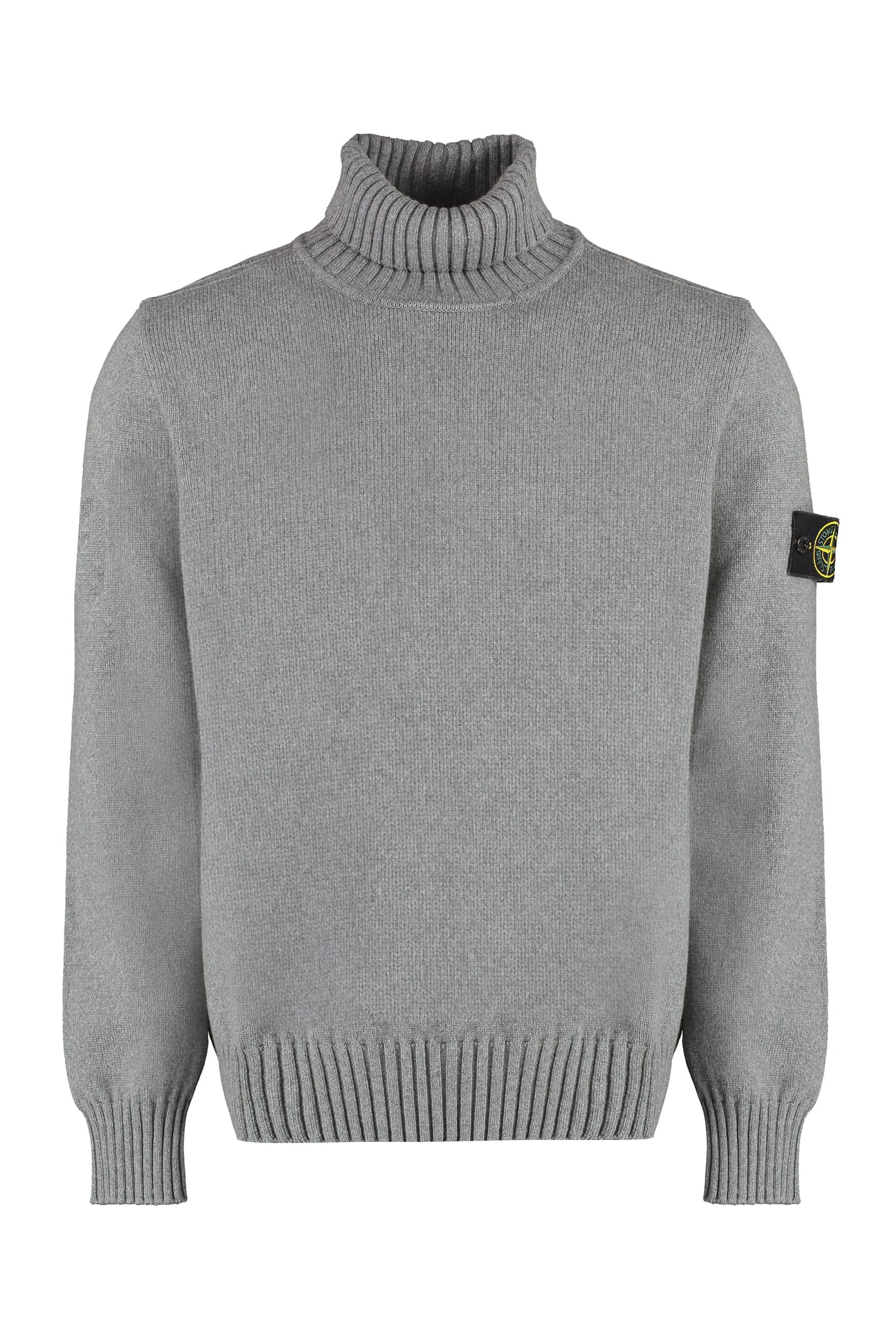 Shop Stone Island Cotton-blend Sweater In Grey
