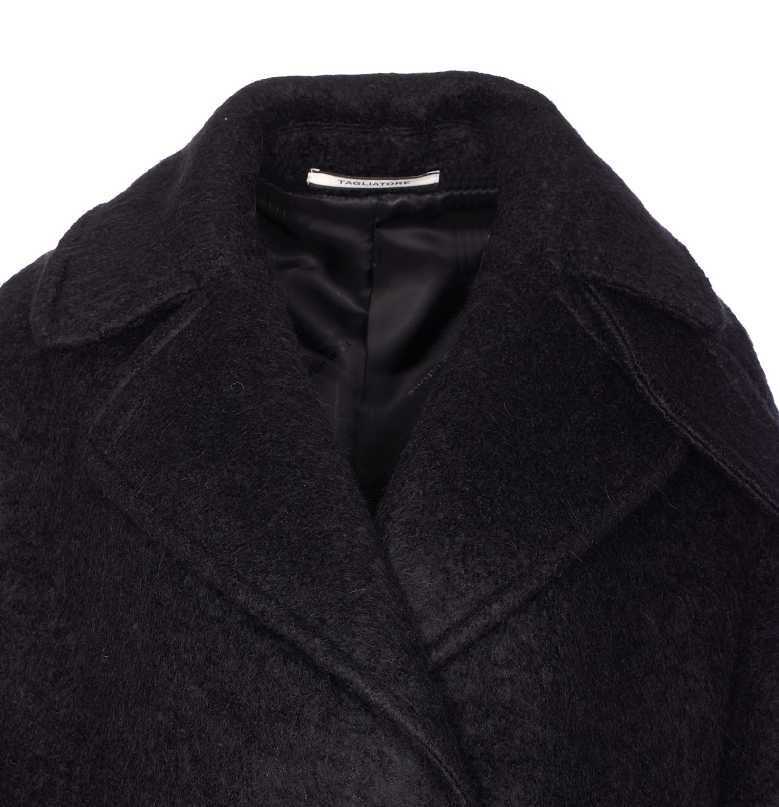 Tagliatore Double-breasted Coat Flap Pockets In Black