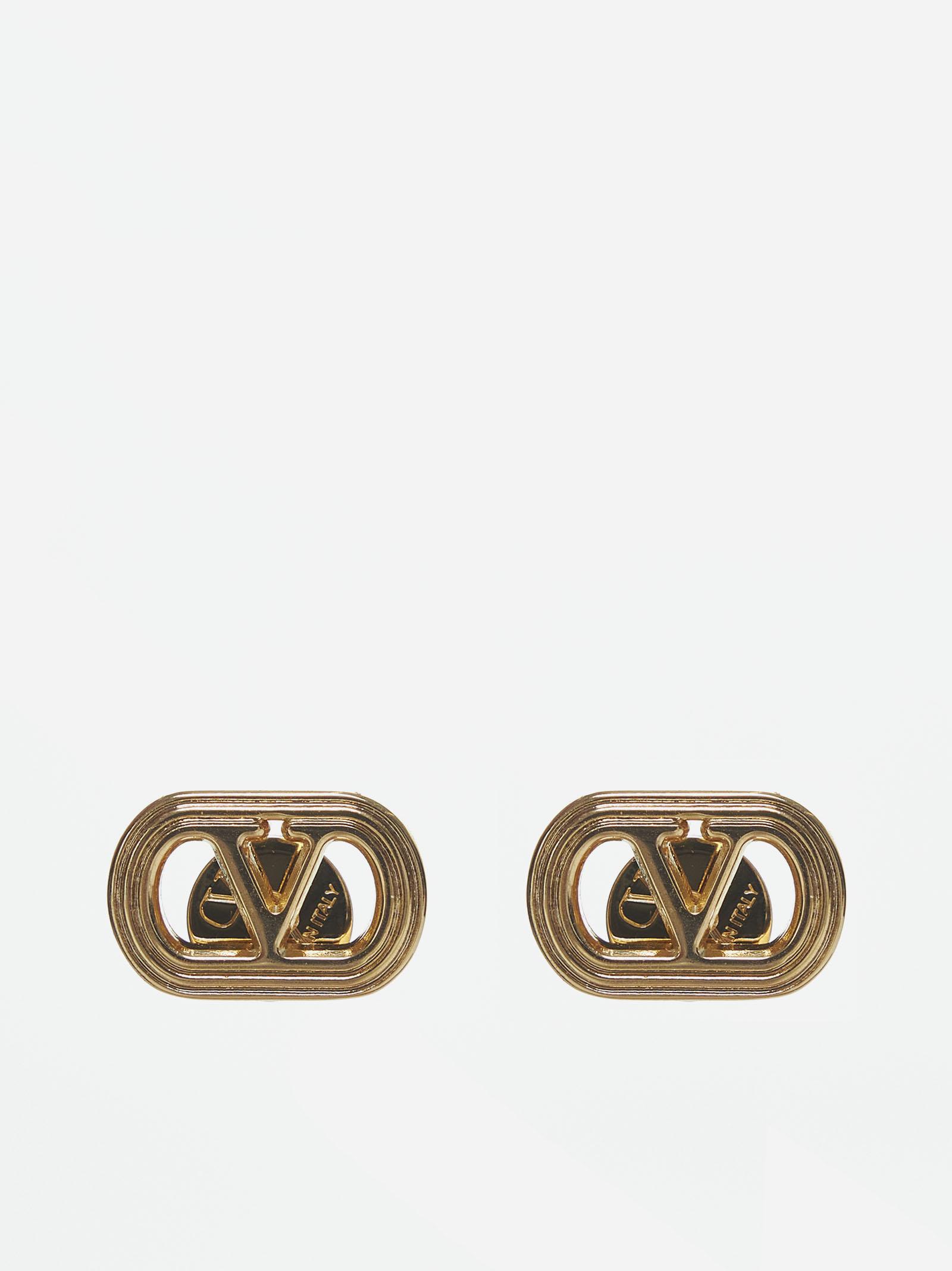 Valentino Oval Earrings In Gold