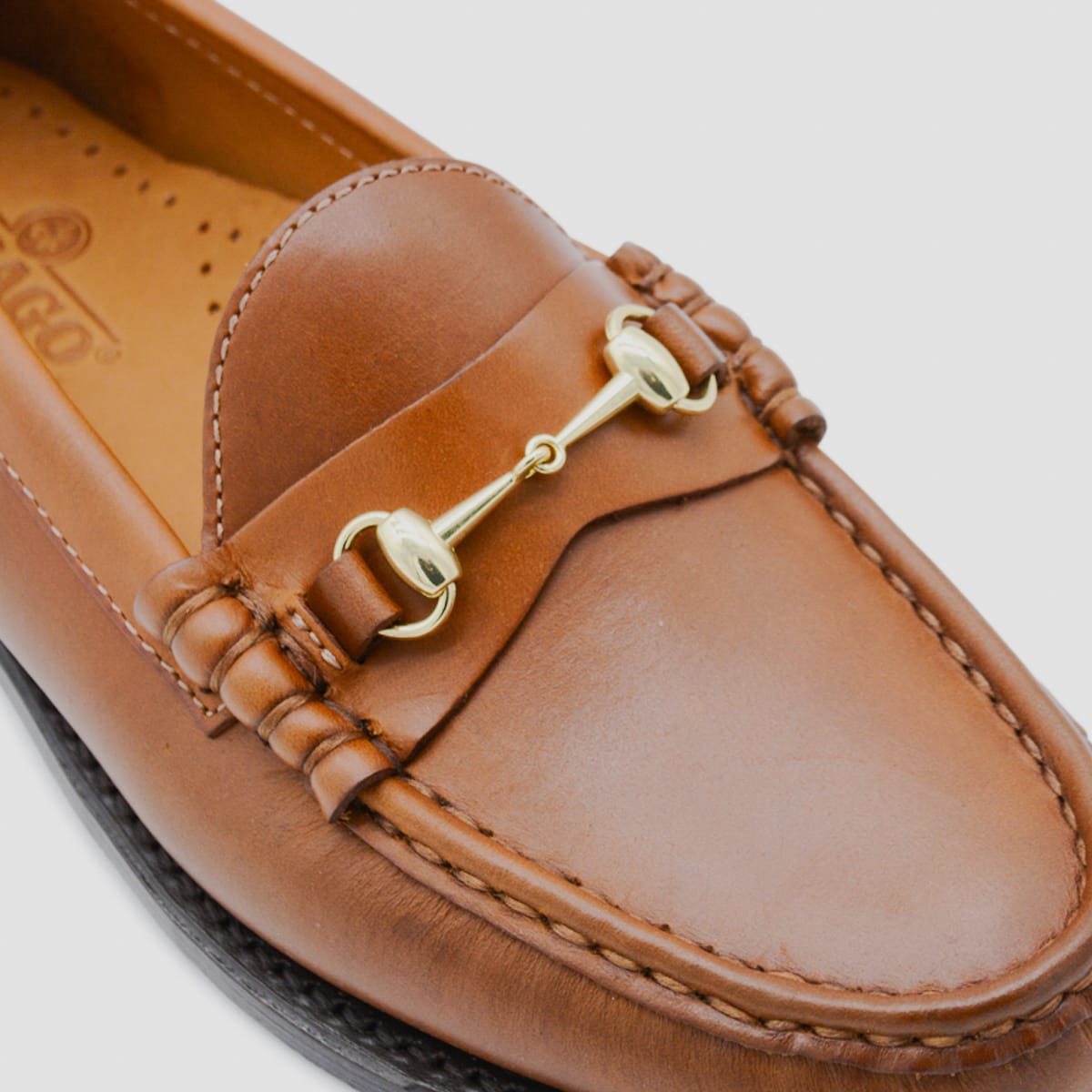 Sebago Round Toe Loafers Gold Tone Hardware In Brown