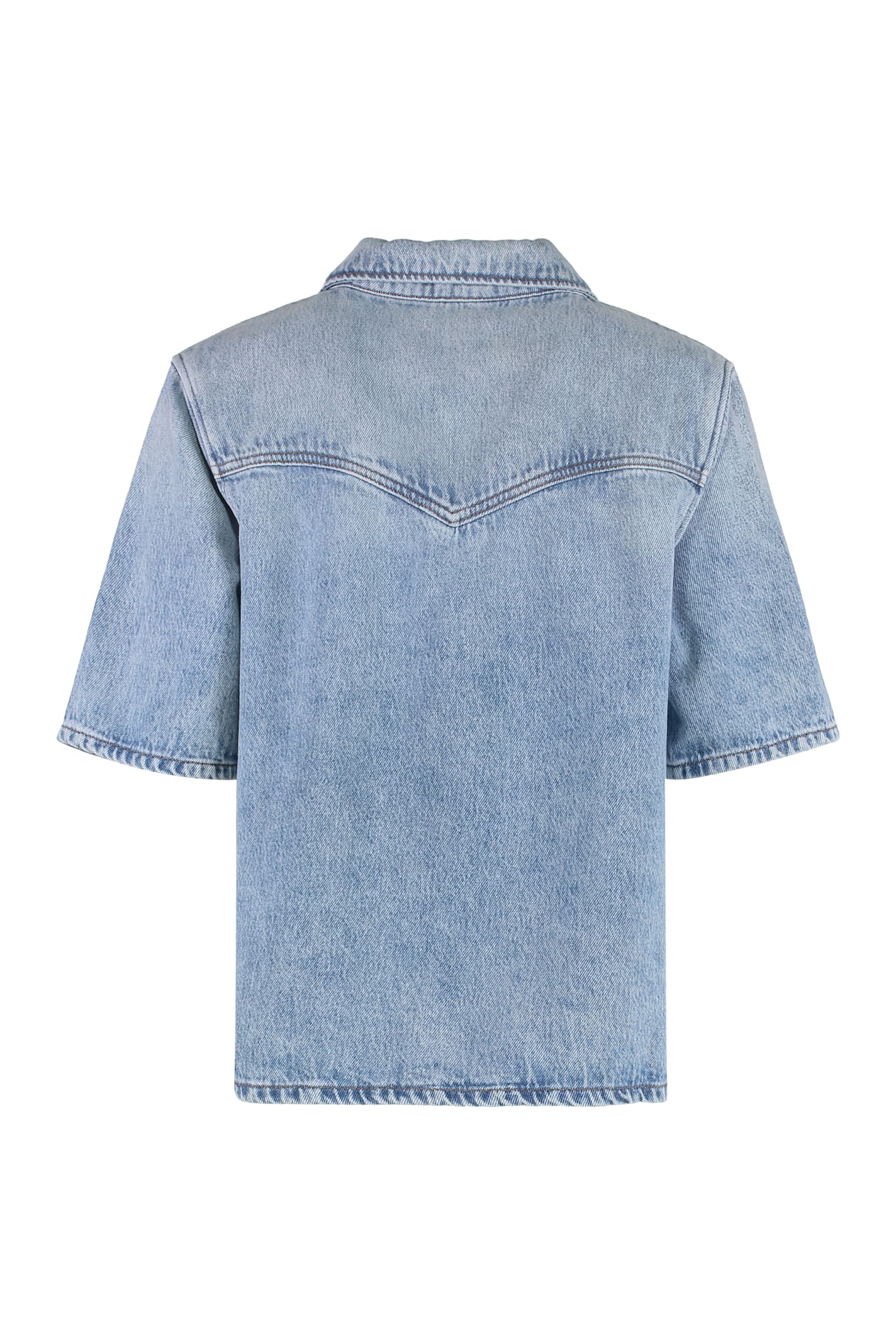 Ganni Denim Shirt In Blue