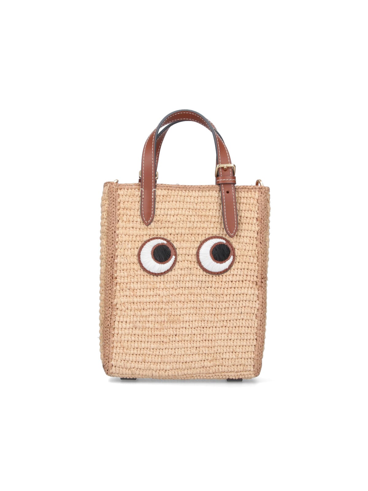 Anya Hindmarch N/s Eyes Tote Bag In Brown