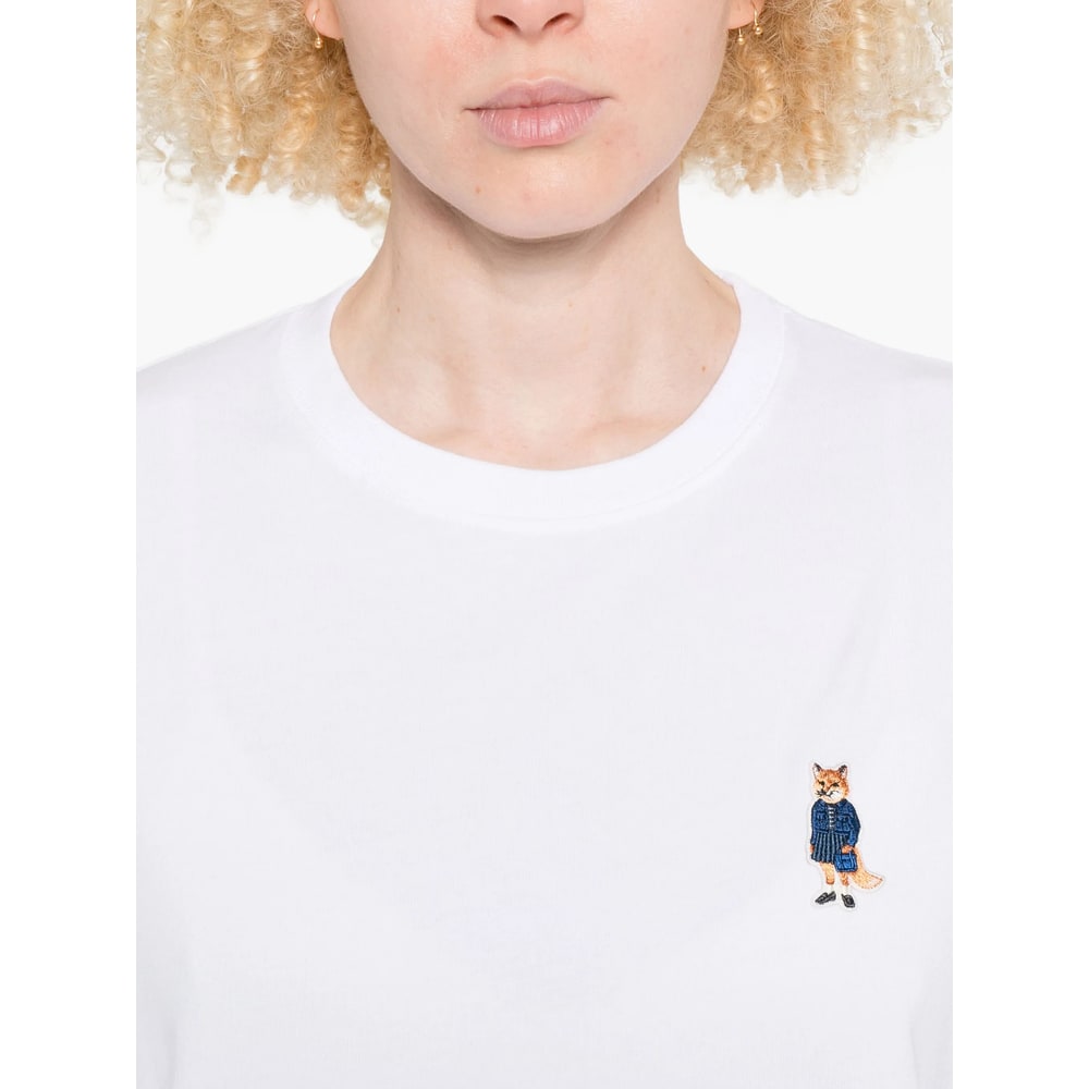 Maison Kitsuné Maison Kitsune' Dressed Fox Cotton T Shirt In White