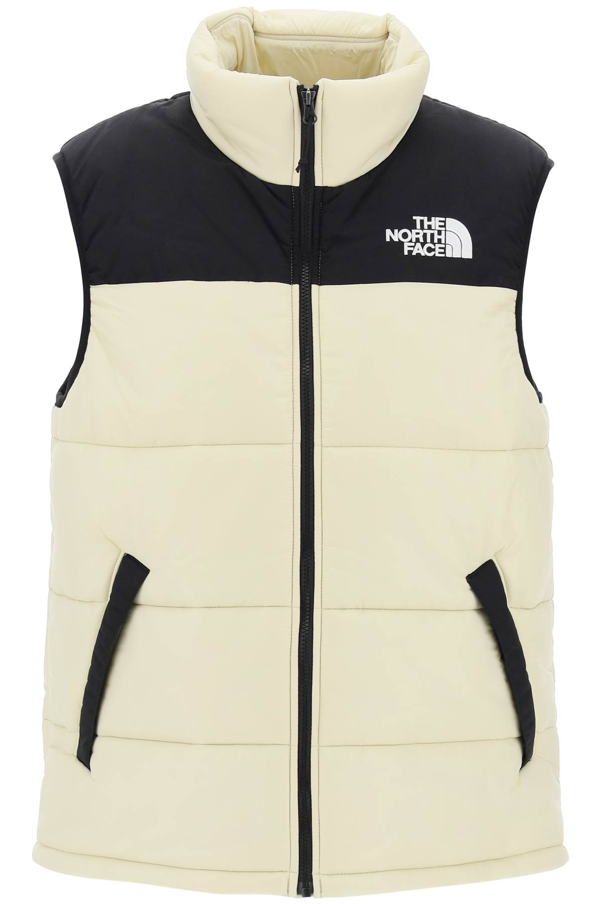 Shop The North Face Himalayan Padded Vest In Gravel (black)