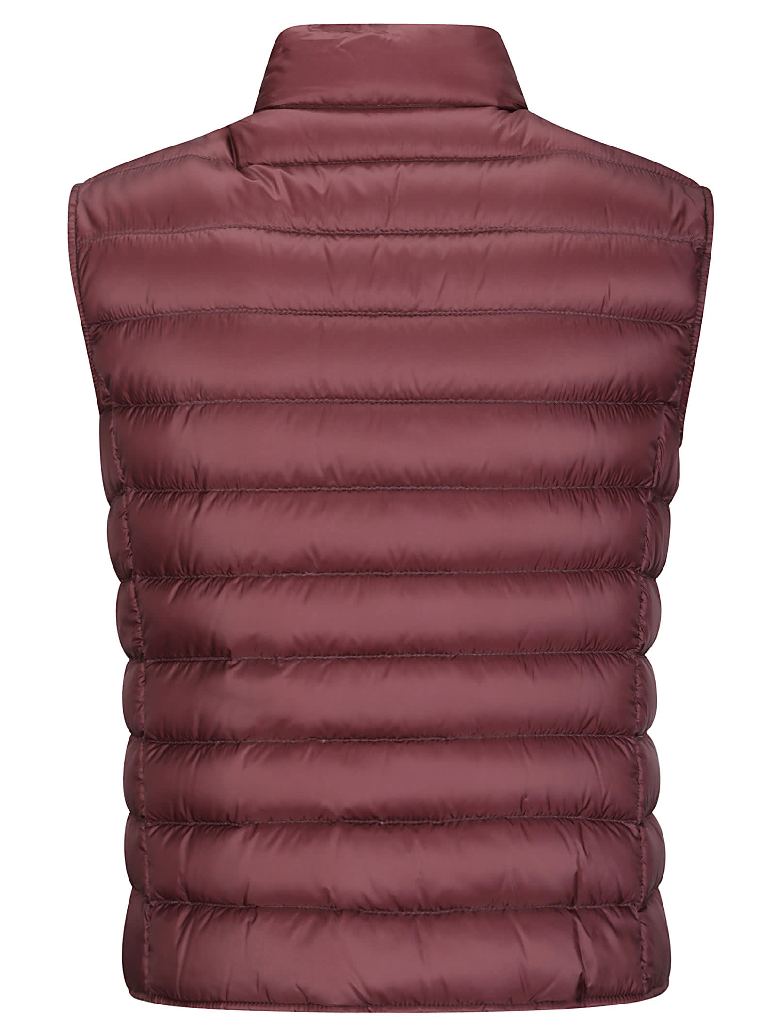 Shop Moncler Liane Vest In Bordeaux