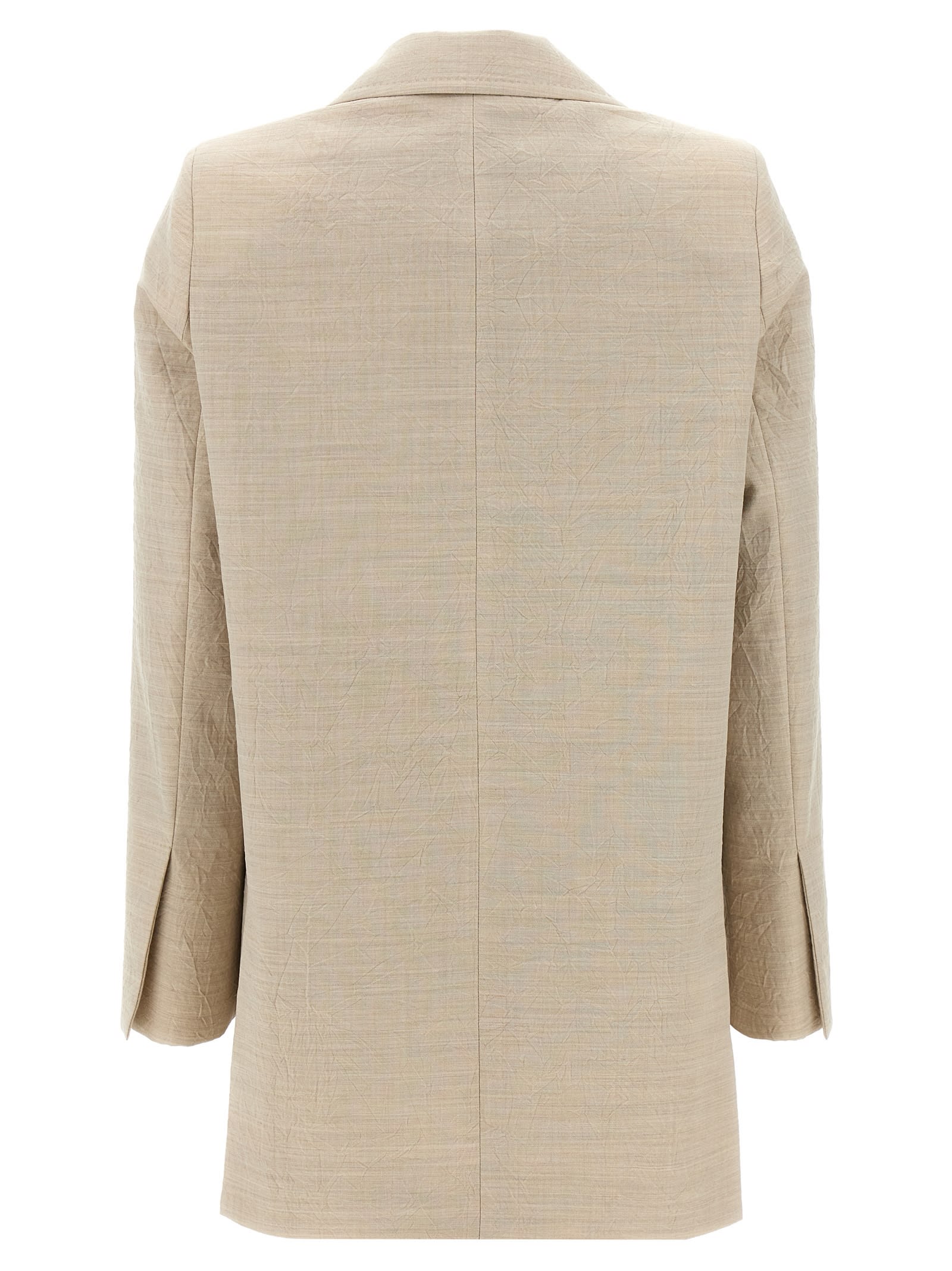 Max Mara Acacia Beige Virgin Wool Jacket In Beige