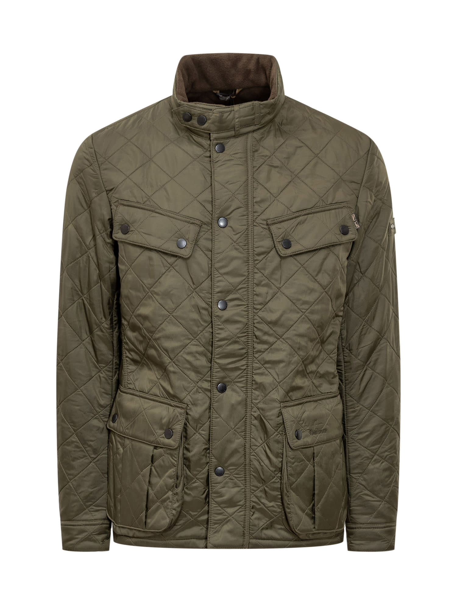 Shop Barbour Ariel Polarquilt Jacket In Olive