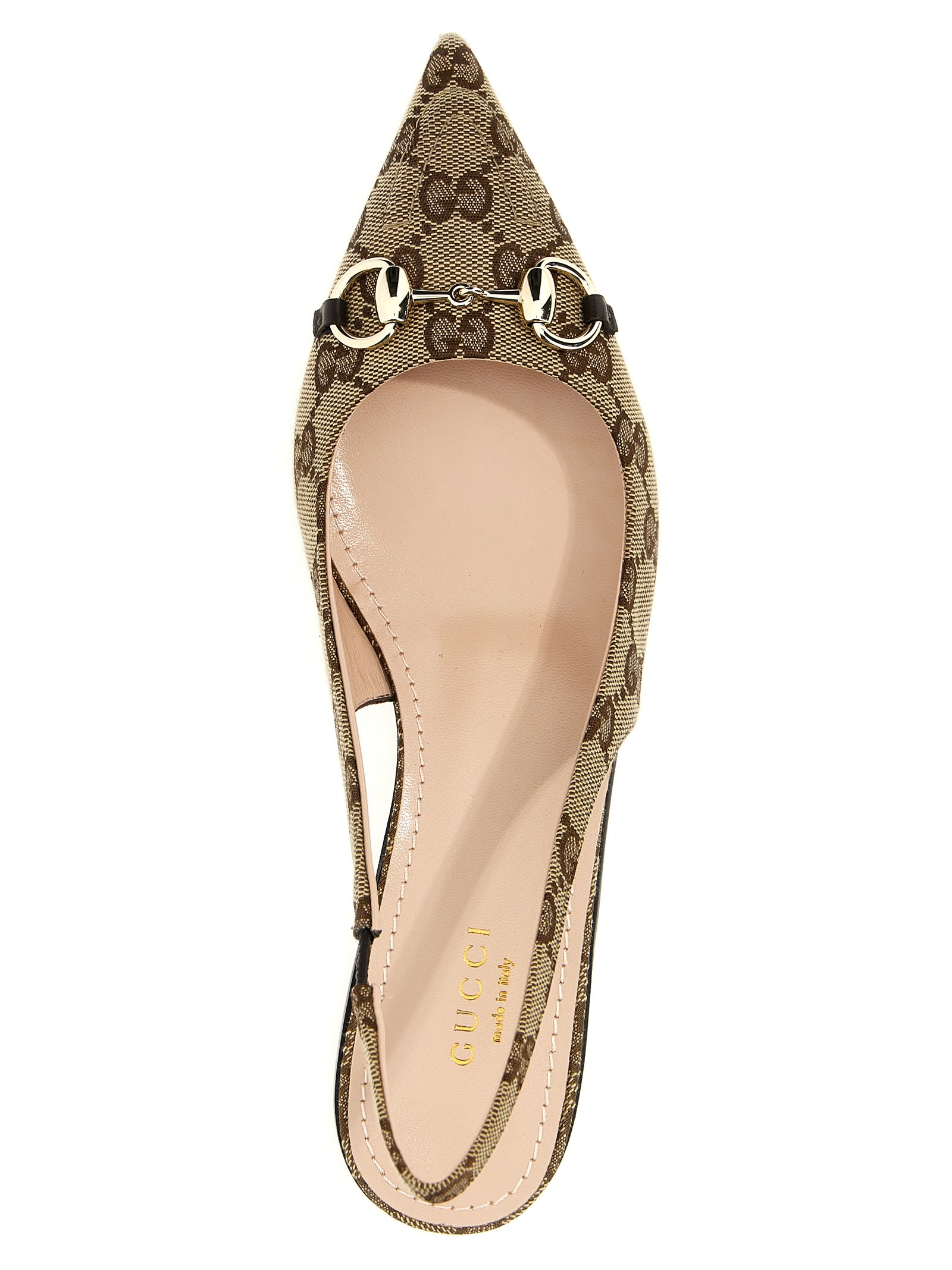 Shop Gucci Original Gg Ballet Flats In Beige