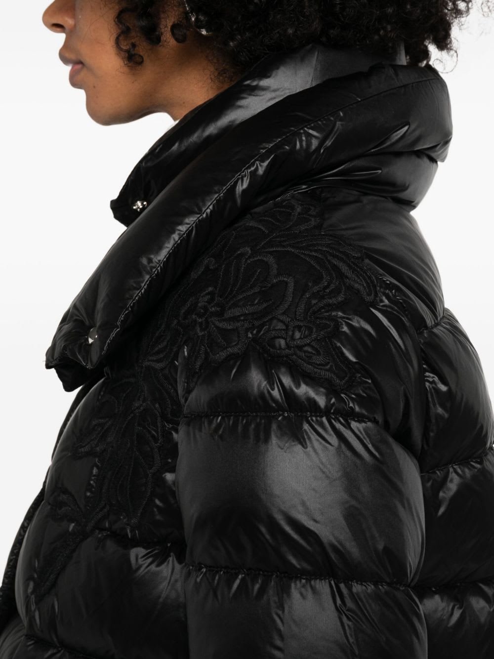 Ermanno Firenze Short Down Jacket In Animal Print