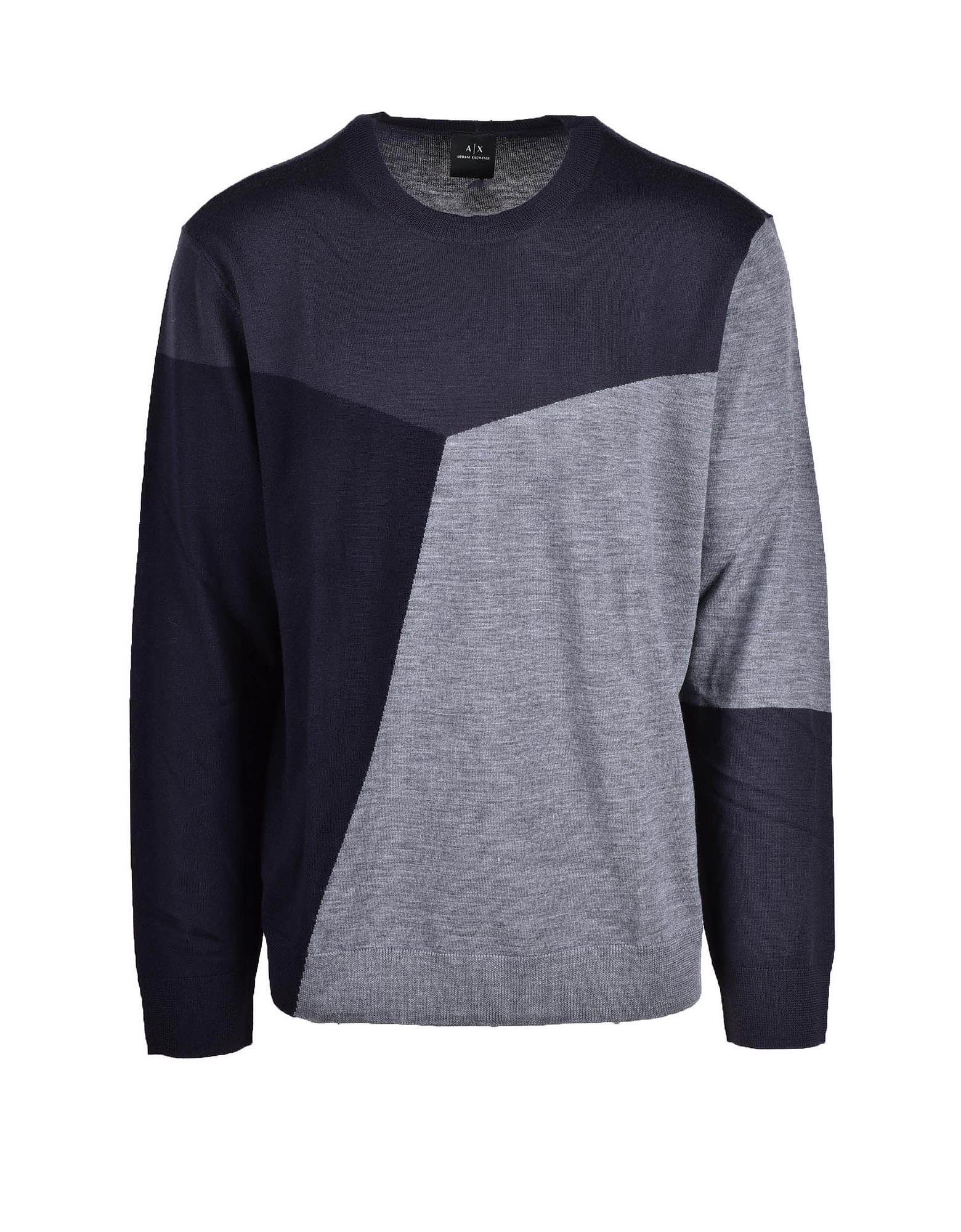 Armani Collezioni Mens Black / Gray Sweater