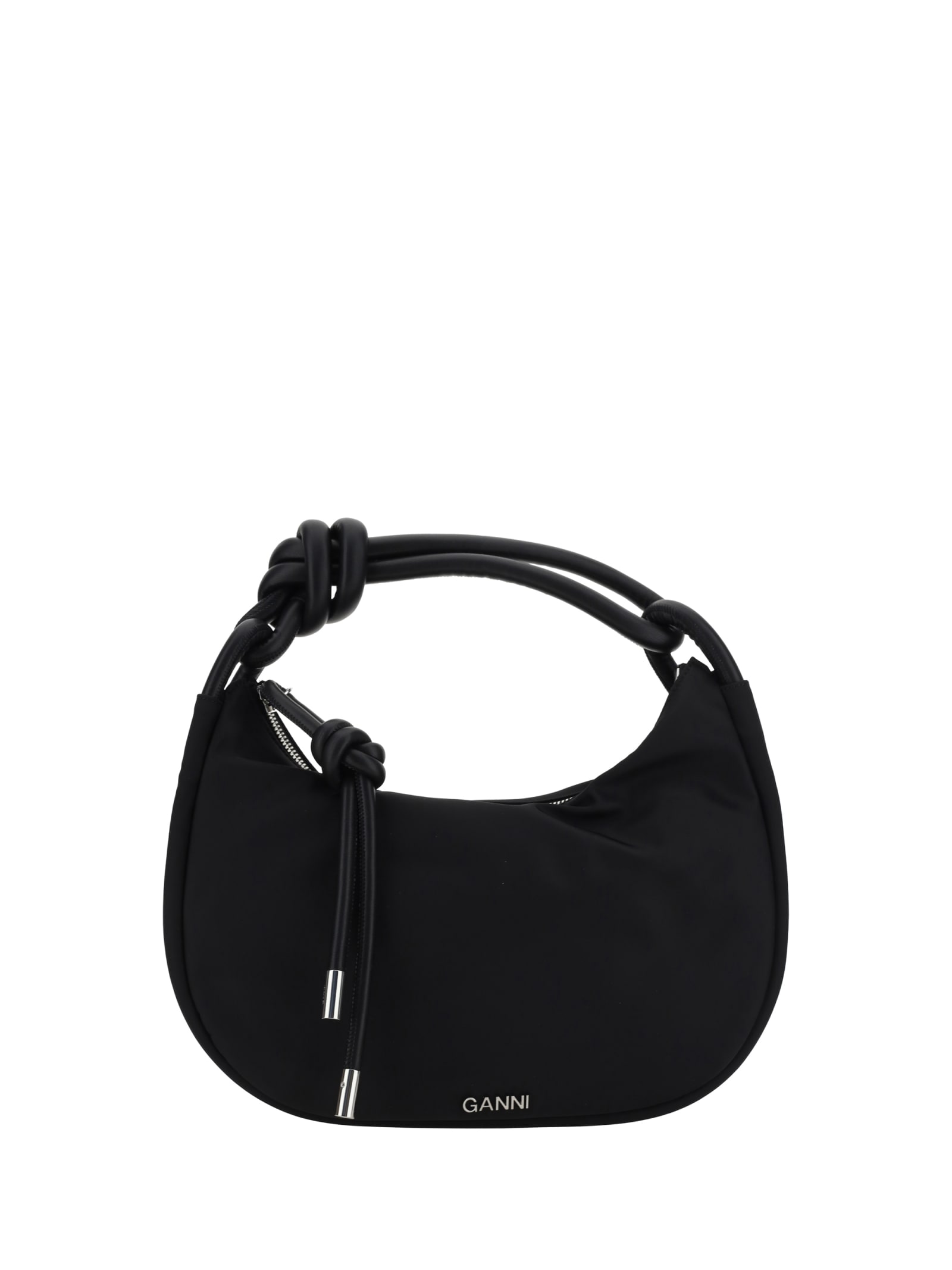 Ganni Baguette Handbag In Black