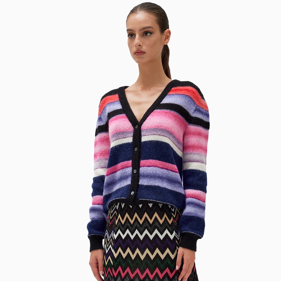 Shop Missoni Cardigan In Blu