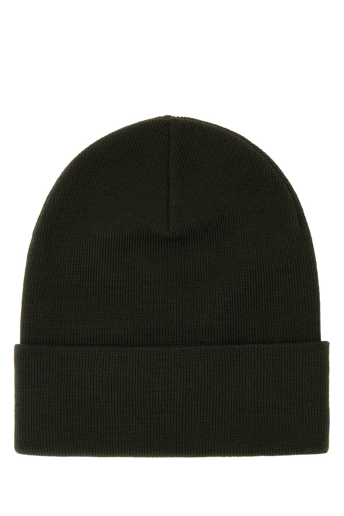 Shop Moncler Khaki Wool Beanie Hat In 826