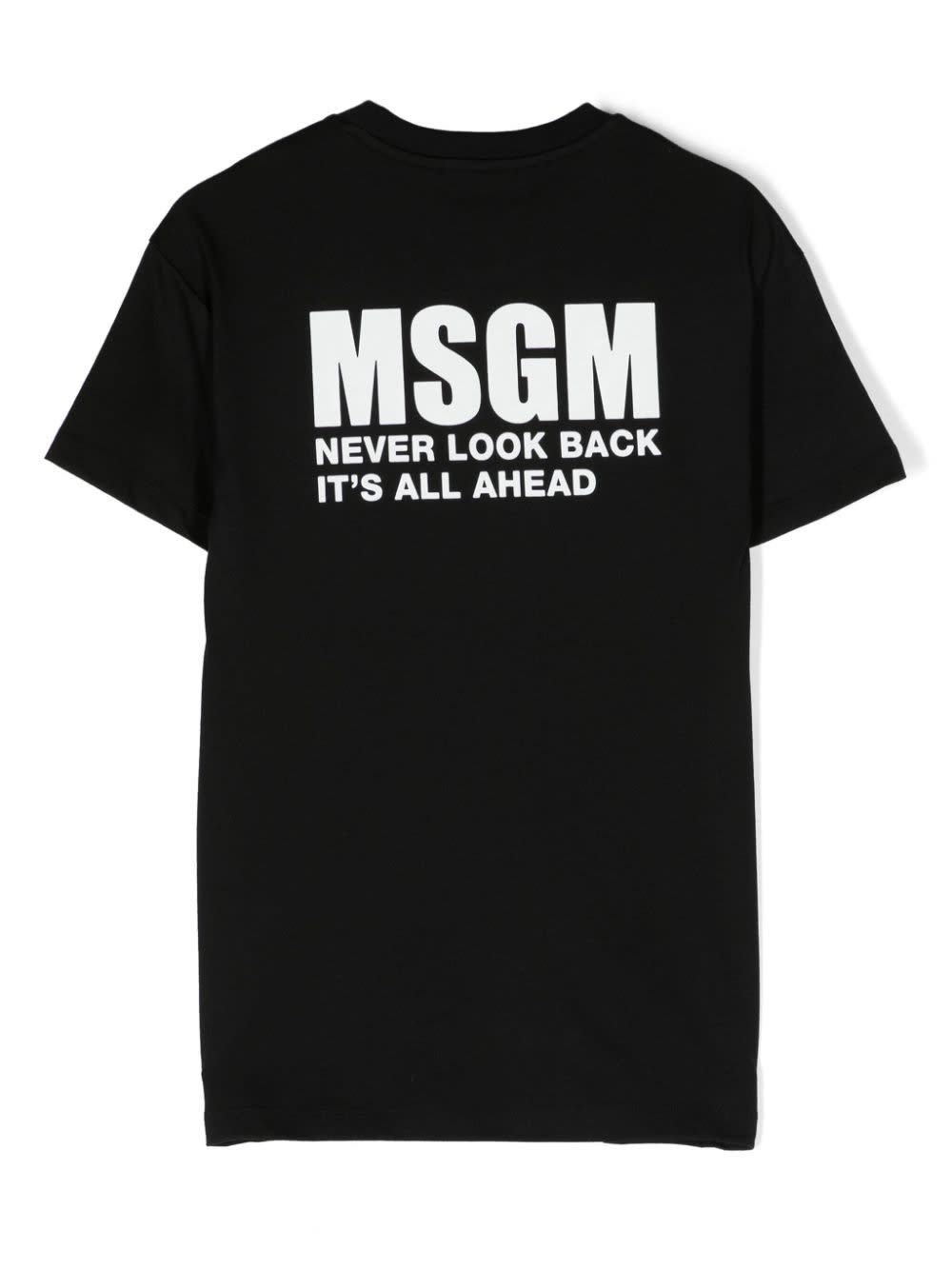 Shop Msgm Abito Con Logo In Black
