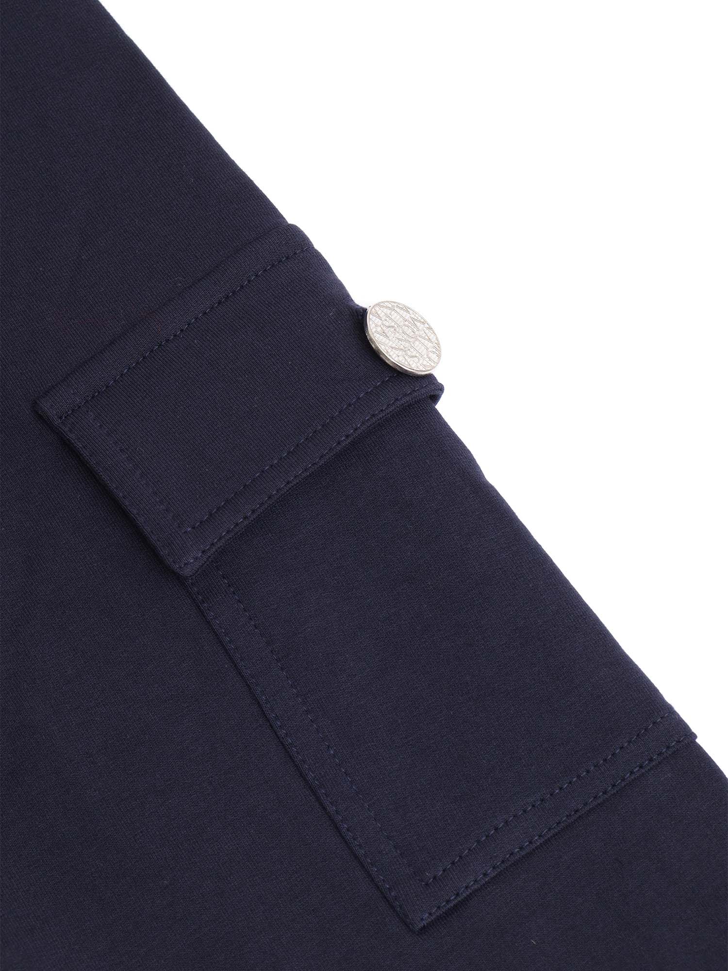 Monnalisa Sweatshirt With Pockets In Blue