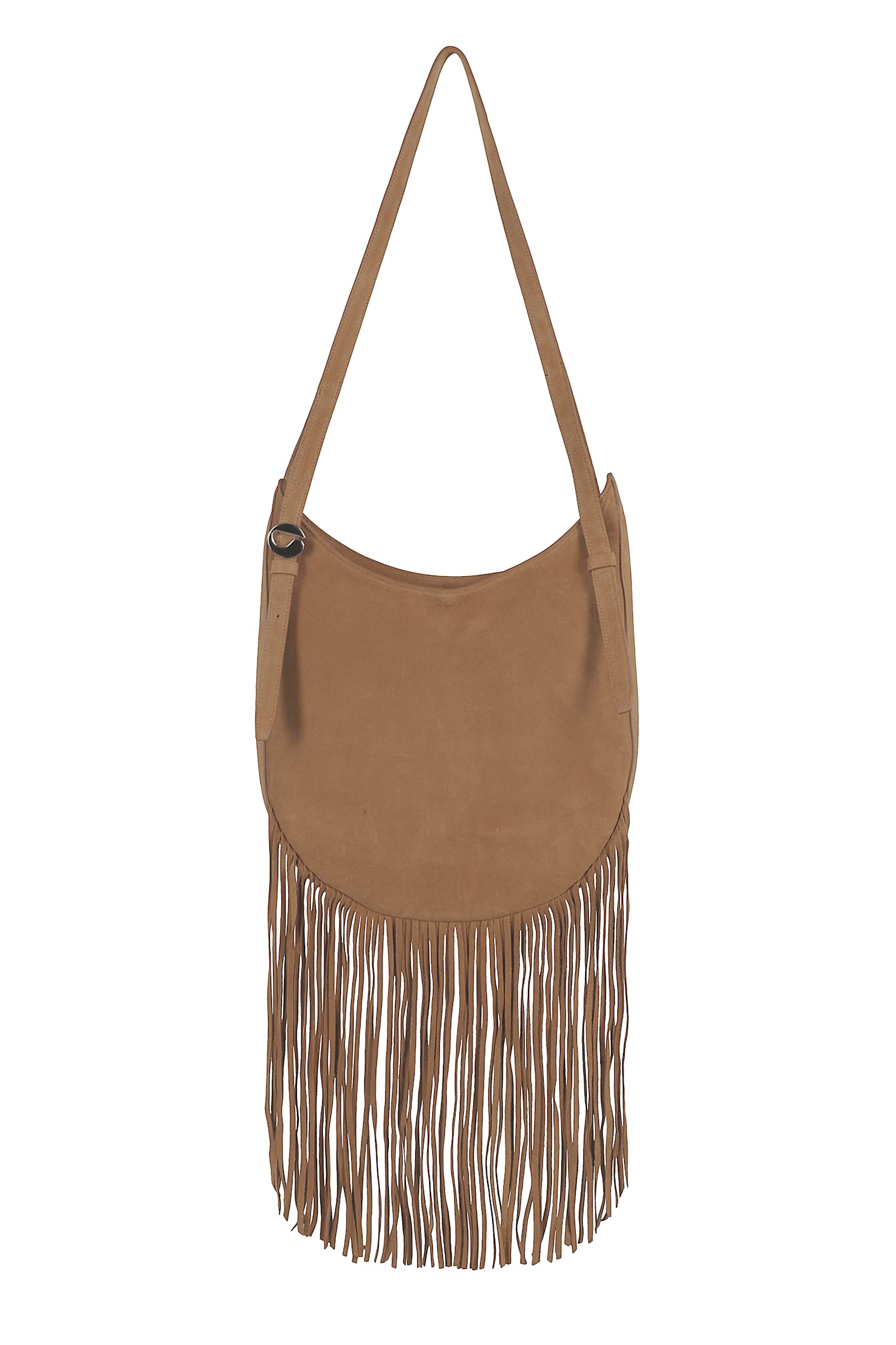Coperni Suede Fringed Hobo Belt In Brown