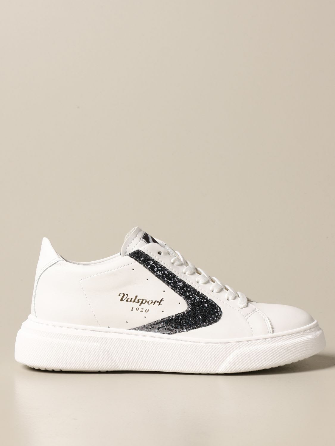 Valsport Sneakers Tournament Up Valsport Sneakers In Leather With Glitter Detail