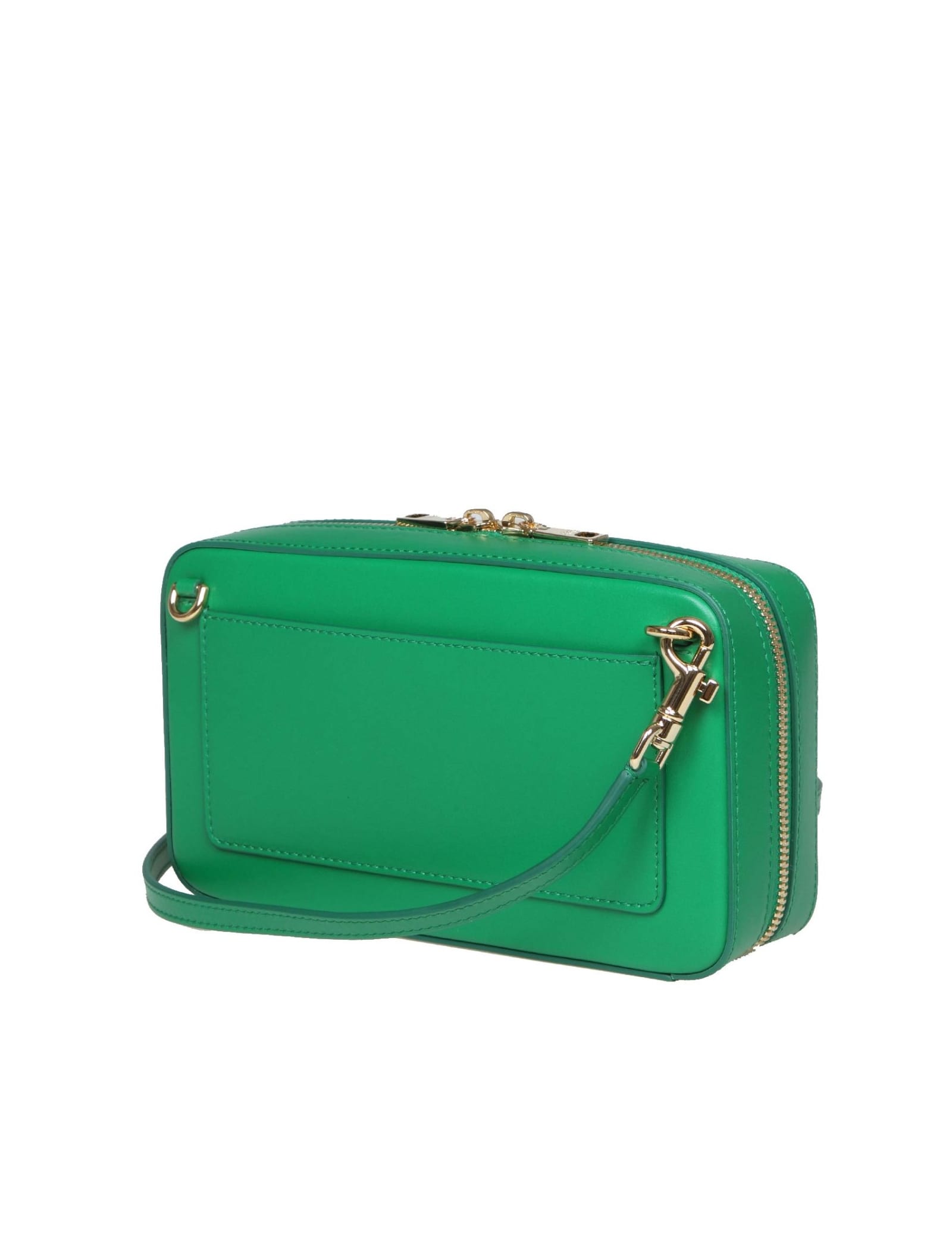 Shop Dolce & Gabbana Case Bedroom Bag In Smooth Green Calfskin