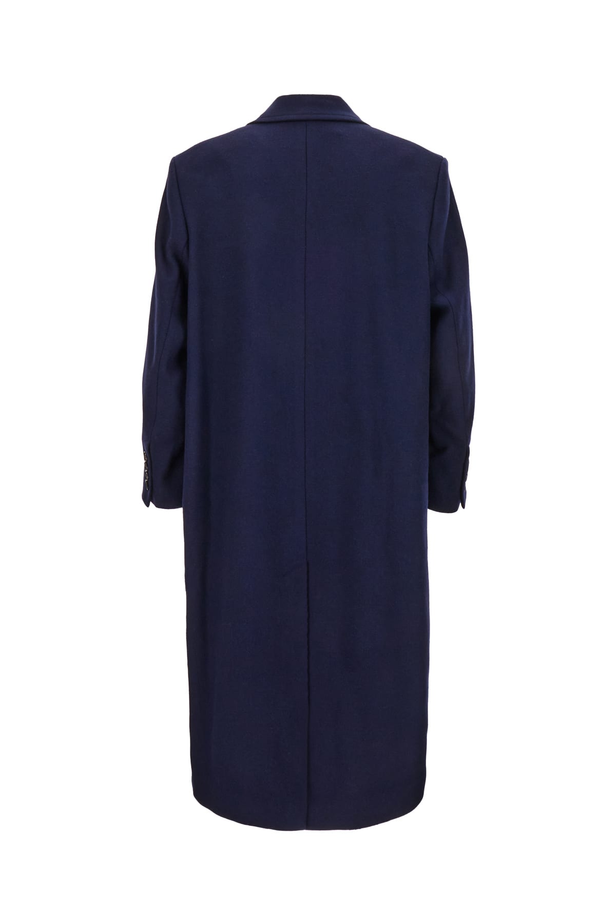 Shop Ami Alexandre Mattiussi Blue Wool Blend Coat In 430