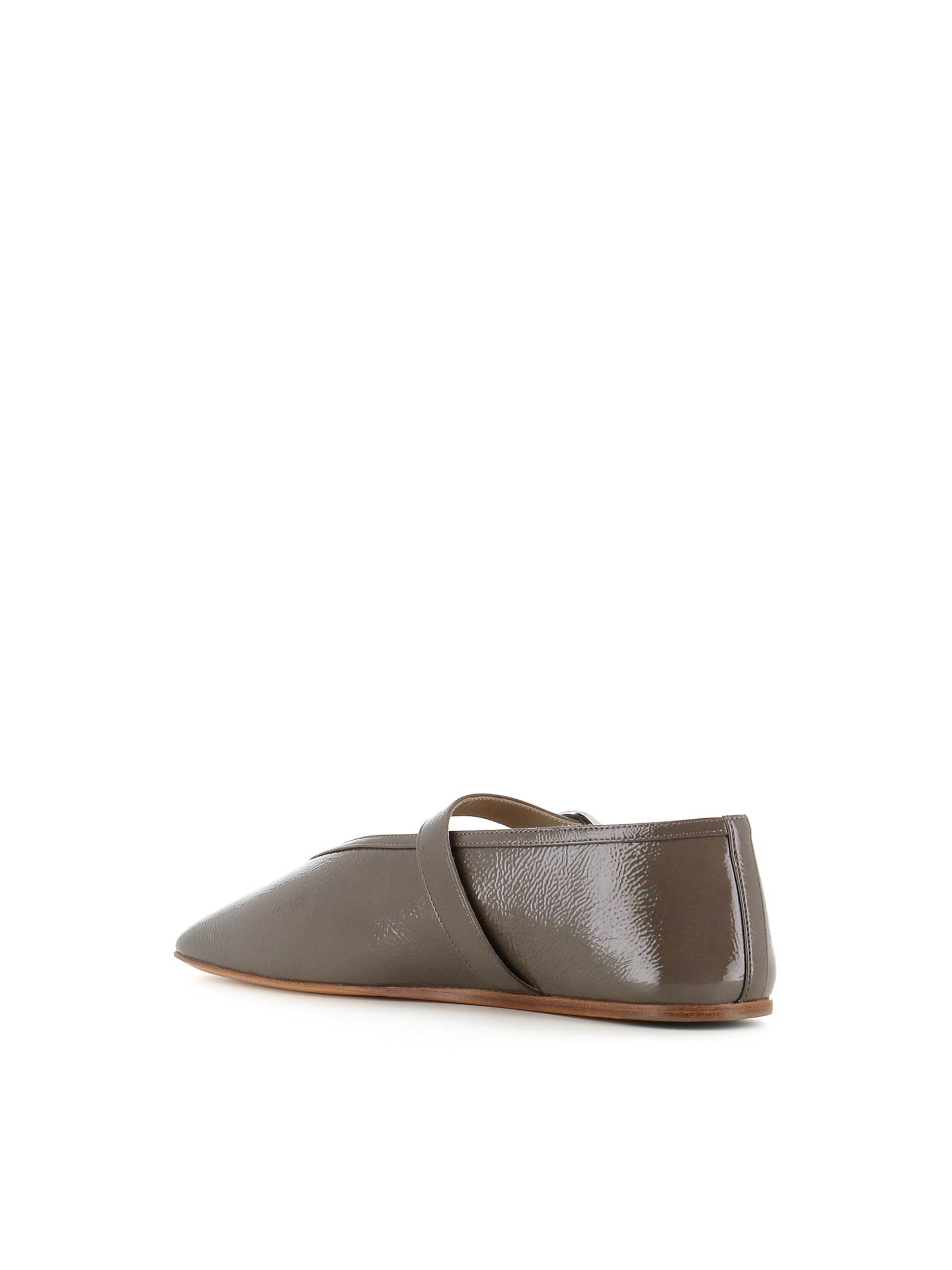 Le Monde Beryl Ballerina Stella In Dove-coloured Leather In Brown