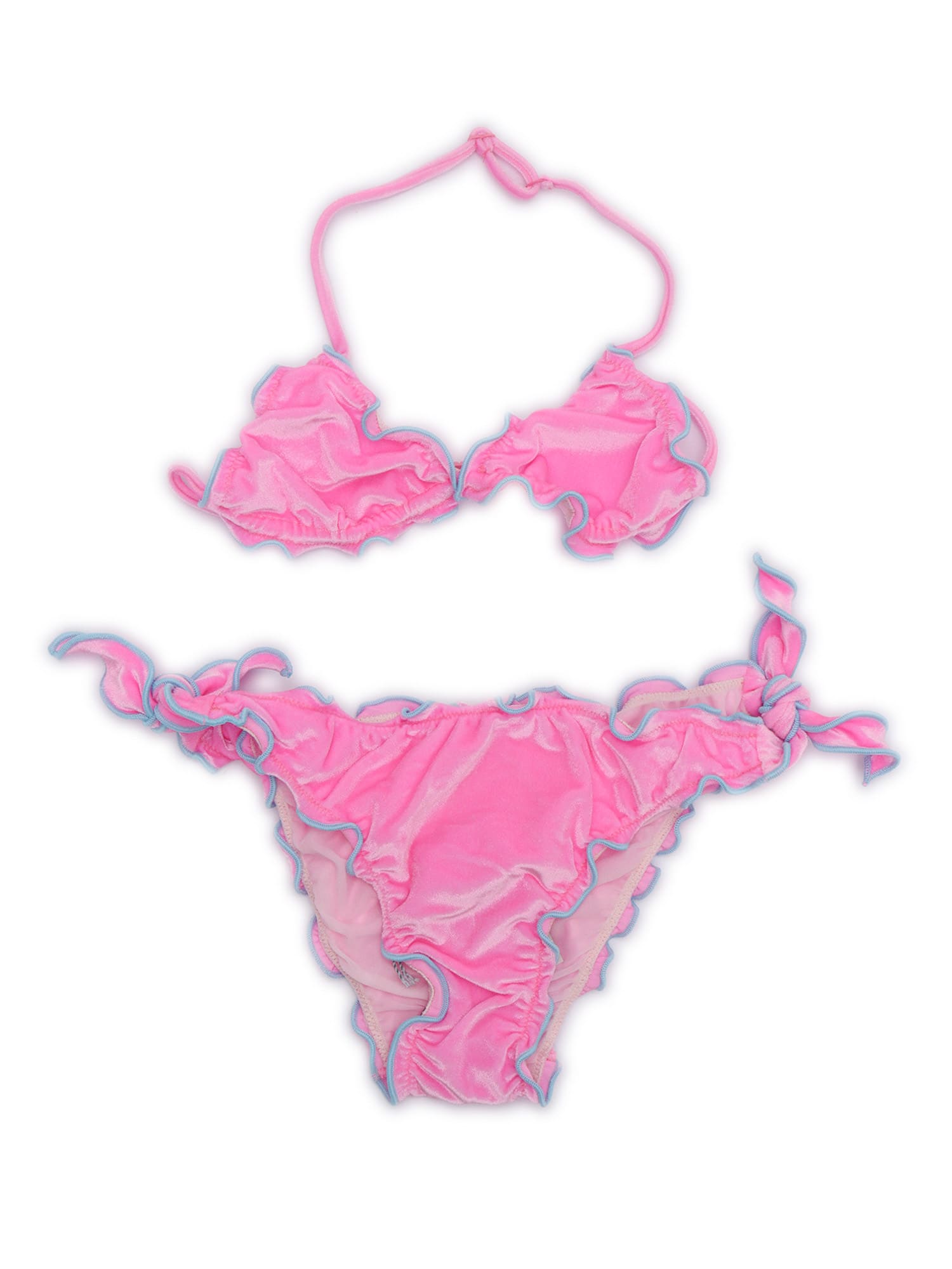 Mc2 Saint Barth Kids' Frou Frou Bikini In Pink
