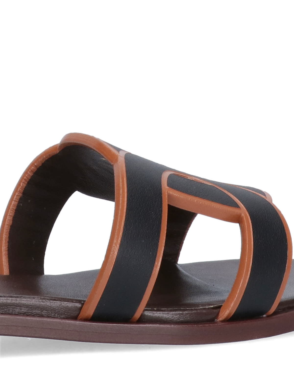 Shop Tod's Shaped Sandals In Black