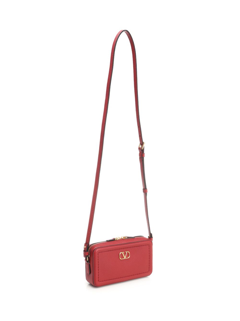 Valentino Garavani Small Red Crossbody Bag Alltime In Brown