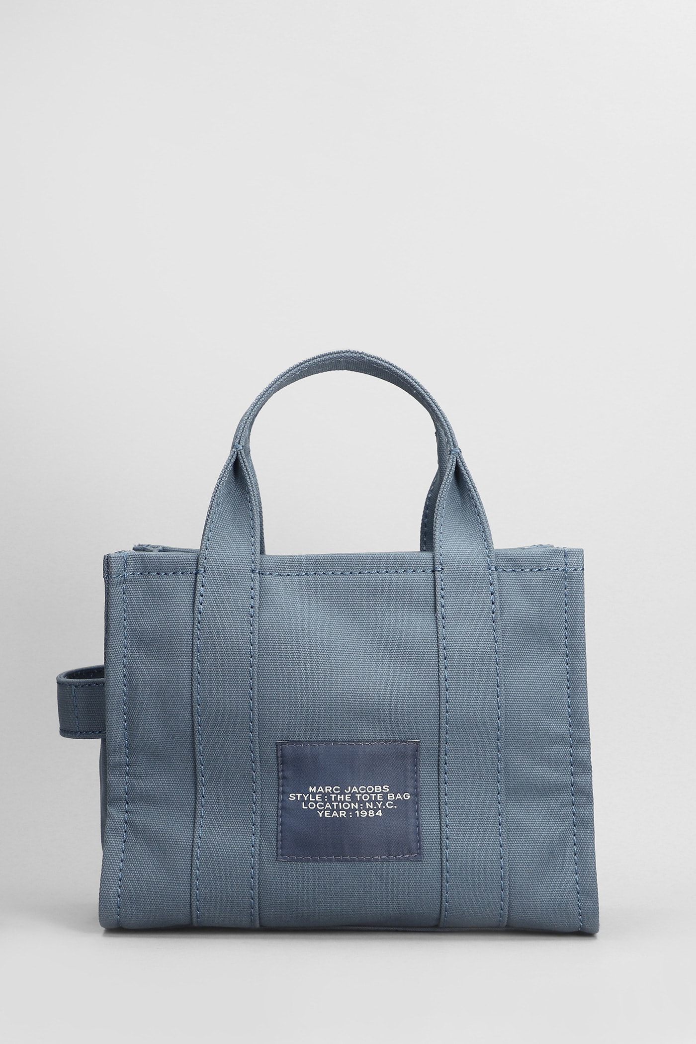 Shop Marc Jacobs The Small Tote Tote In Blue Cotton