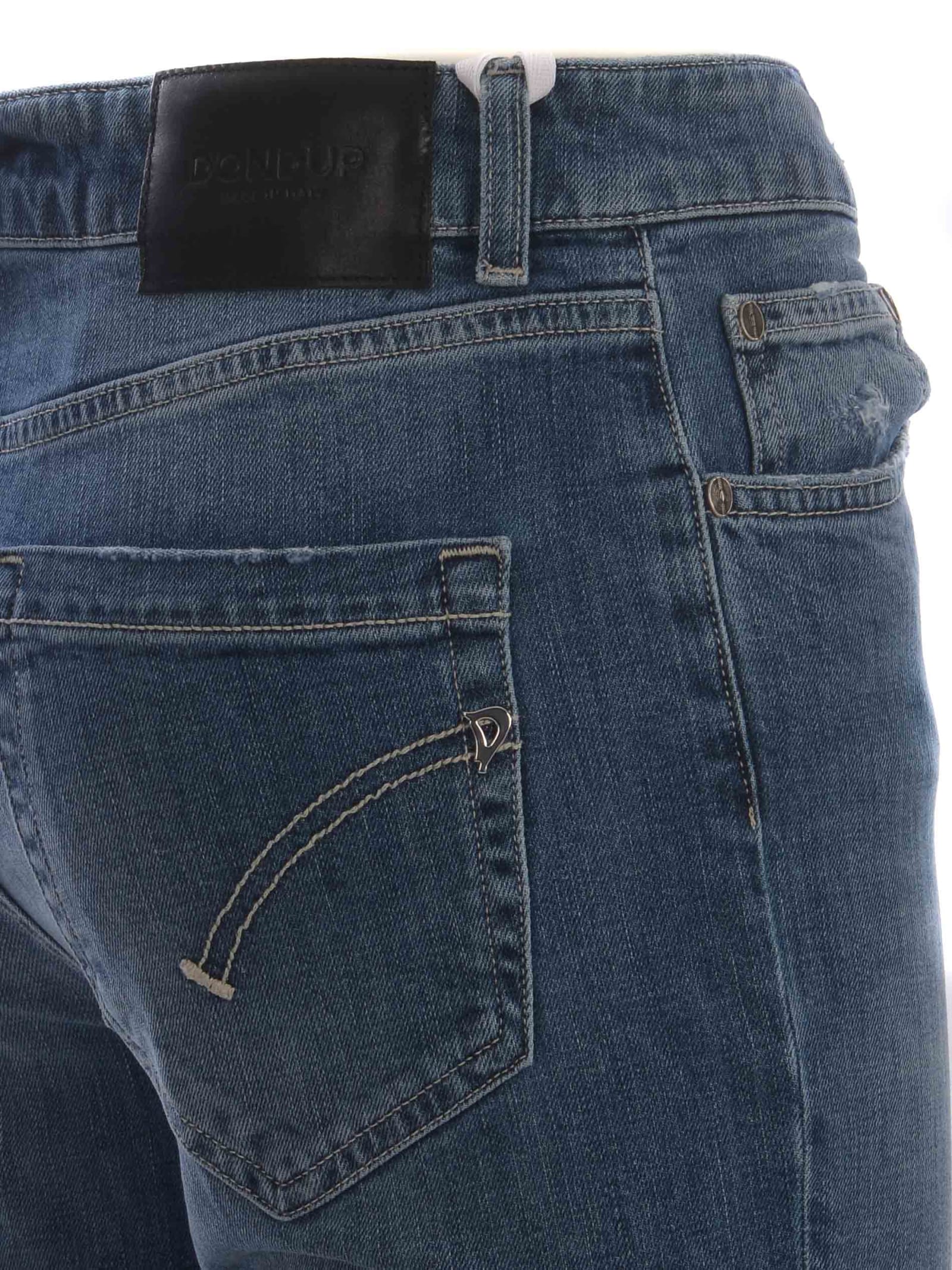 Shop Dondup Jeans  Koons Made Of Denim Stretch In Denim Azzurro