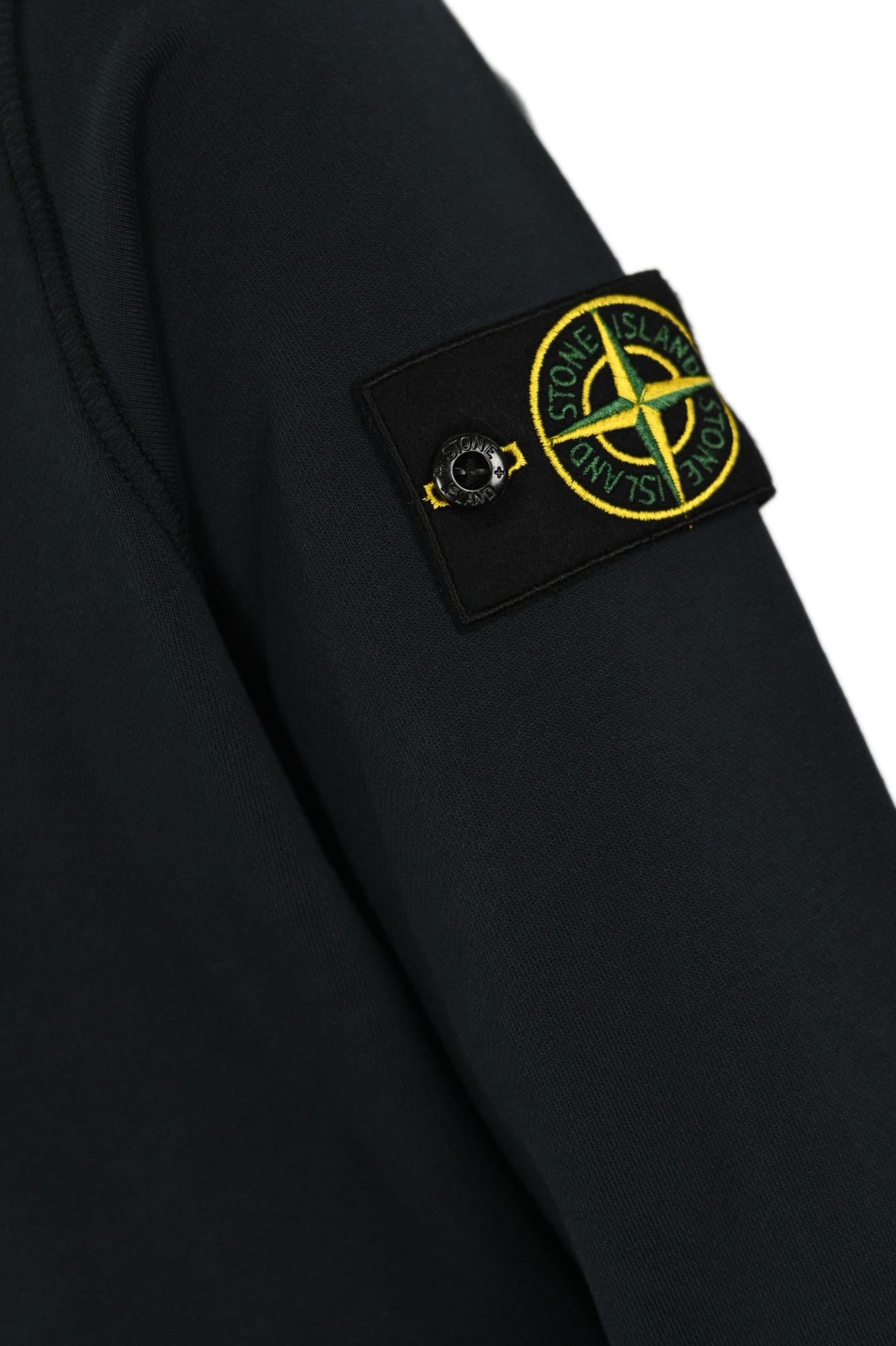 Shop Stone Island Cotton Sweatshirt 63051 In Navy Blue