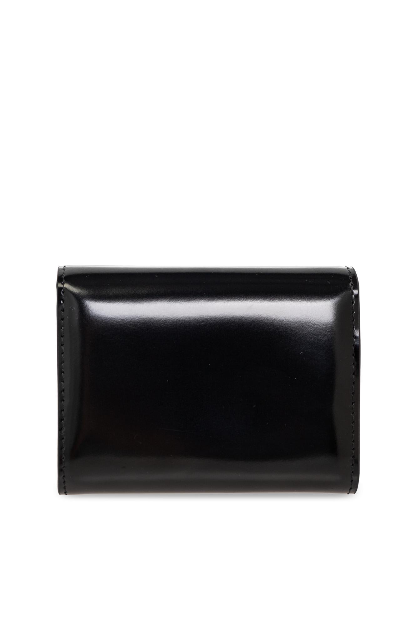 Shop Diesel Leather Wallet 1dr Card Holder Bi In Black