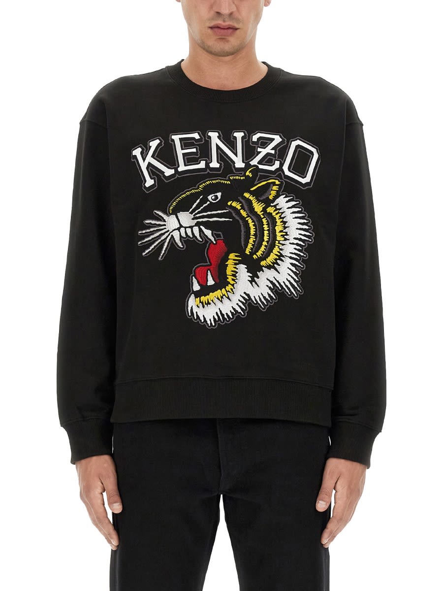 Shop Kenzo Tiger Sweatshirt In Black