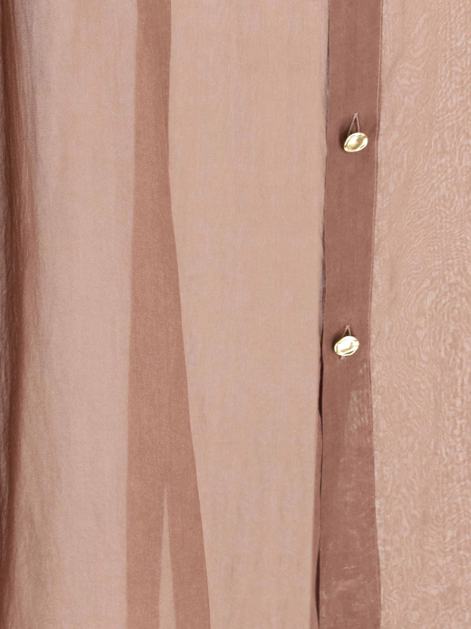 Darkpark Keanu Silk Organza Shirt In Brown