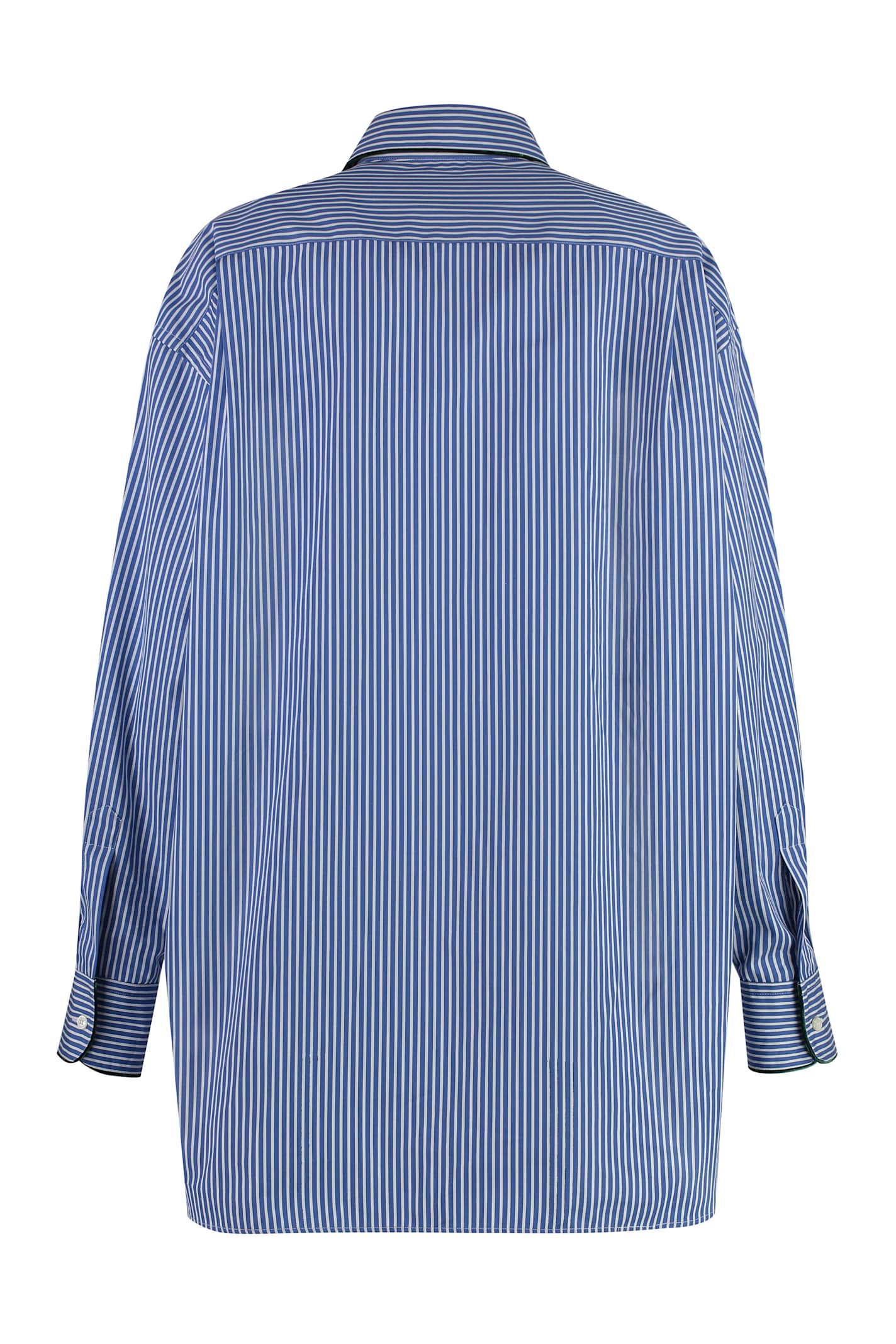 Shop Etro Striped Cotton Shirt In Blue