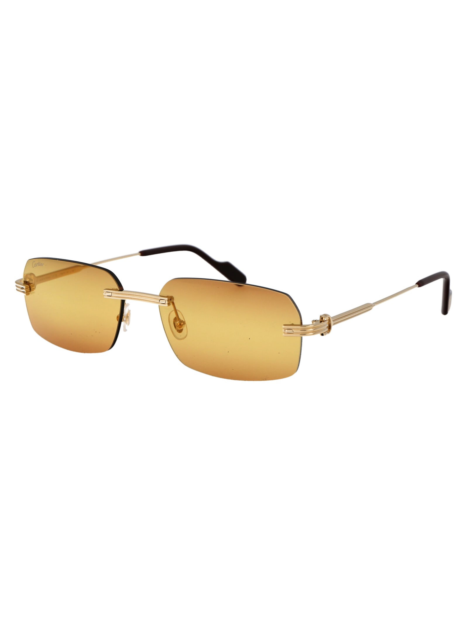 Shop Cartier Ct0271s Sunglasses In 007 Gold Gold Orange