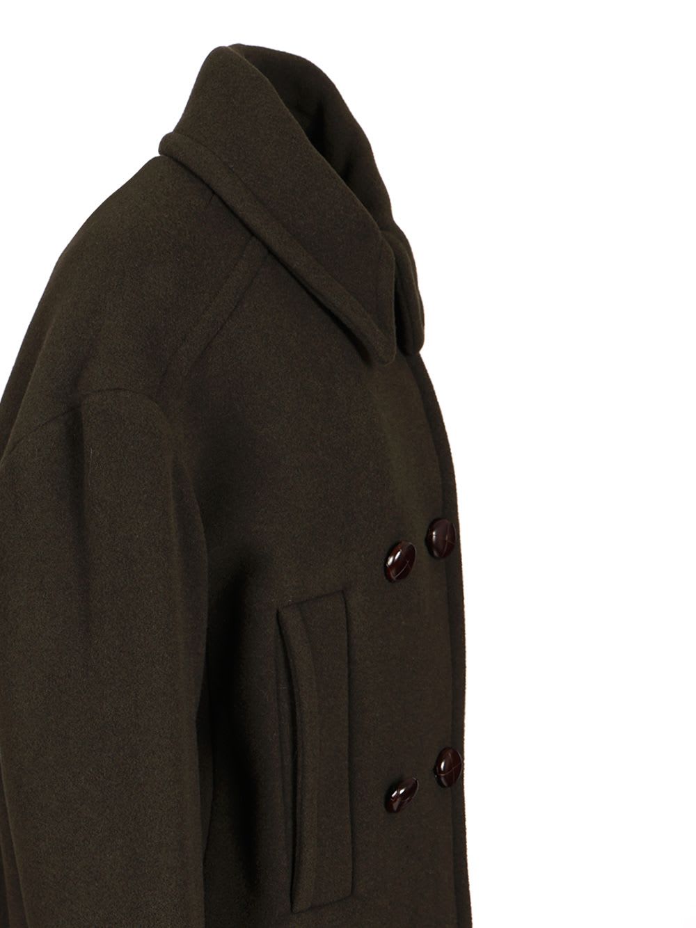 Isabel Marant Fiby Coat In Green