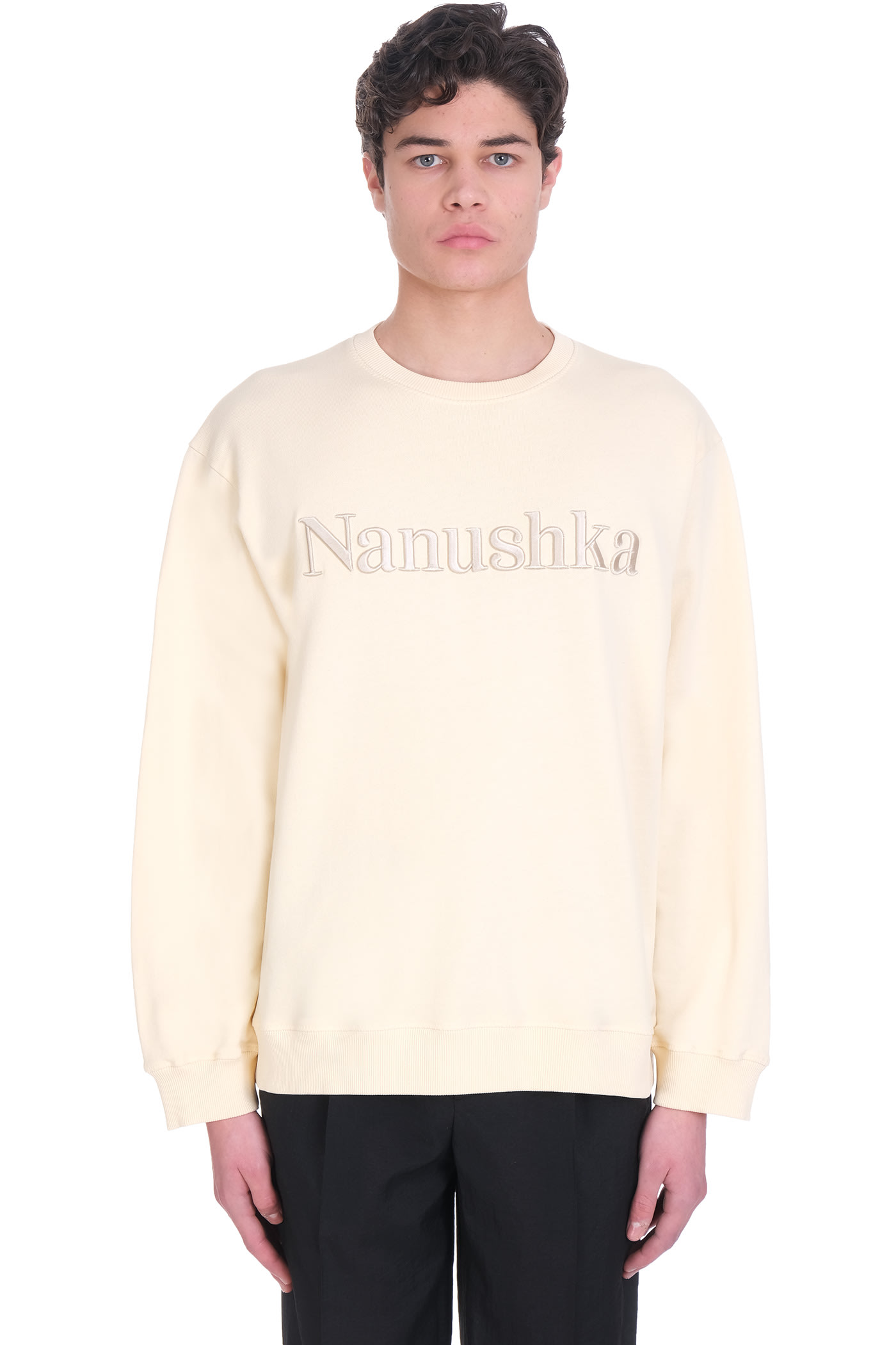 Nanushka Remy Sweatshirt In Beige Cotton