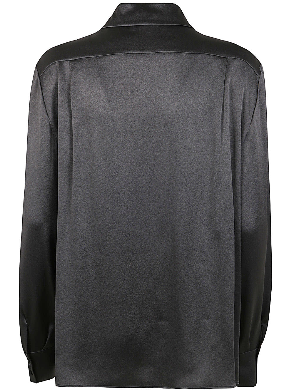 Shop Alberta Ferretti Satin Shirt In Grey