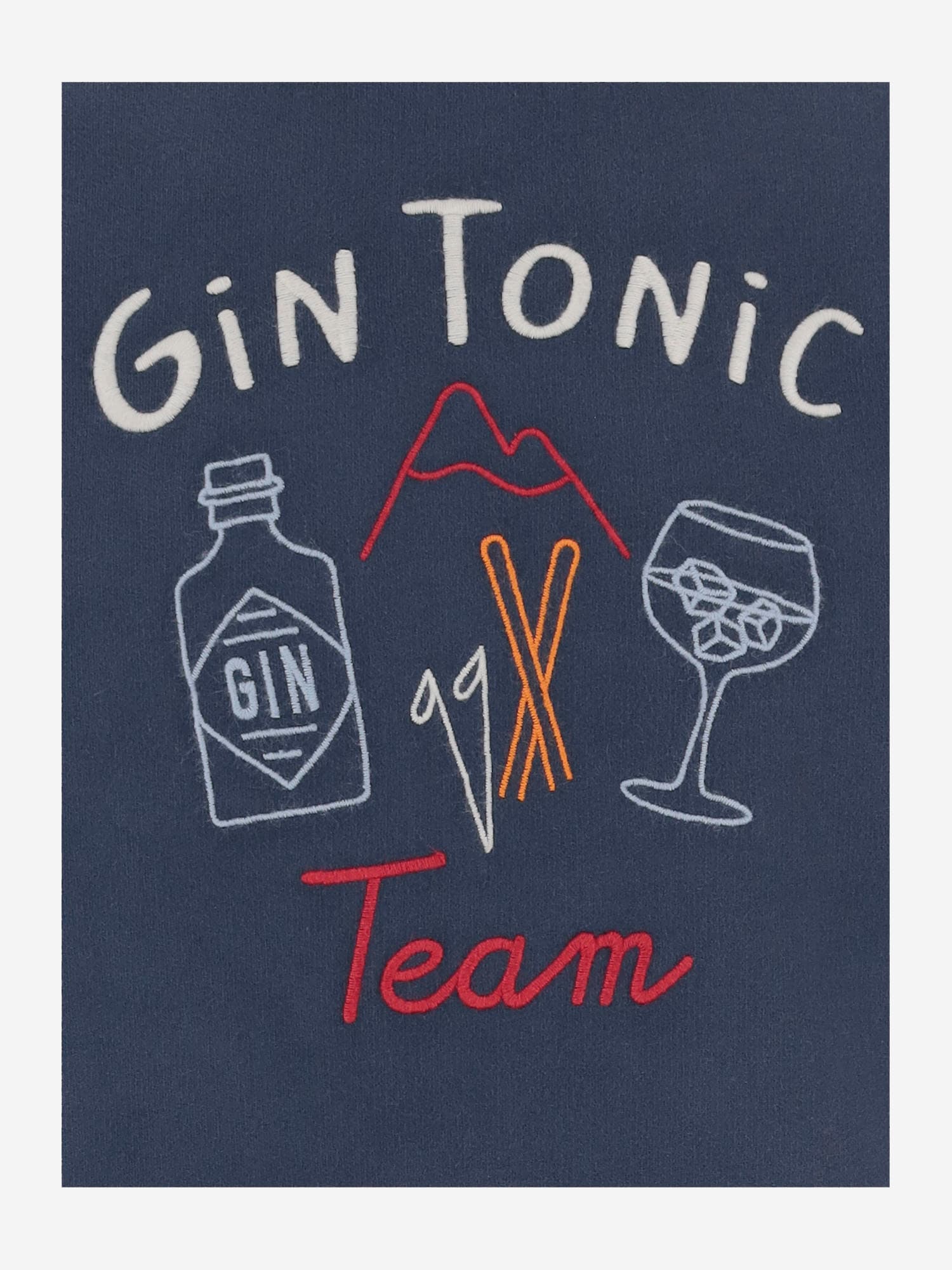 Mc2 Saint Barth Cotton Sweatshirt With Embroidered Logo In Blue