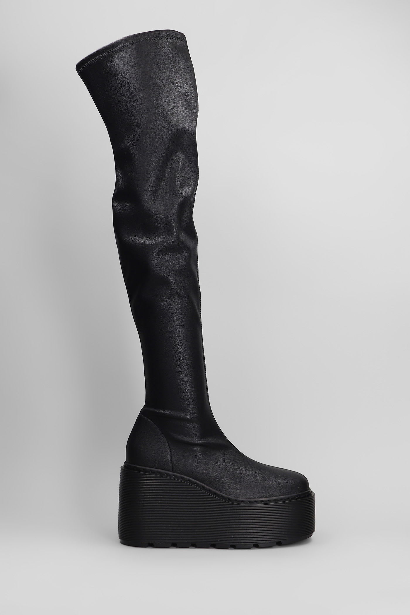 Vic Matié Davidson 101 High Heels Boots In Black Leather