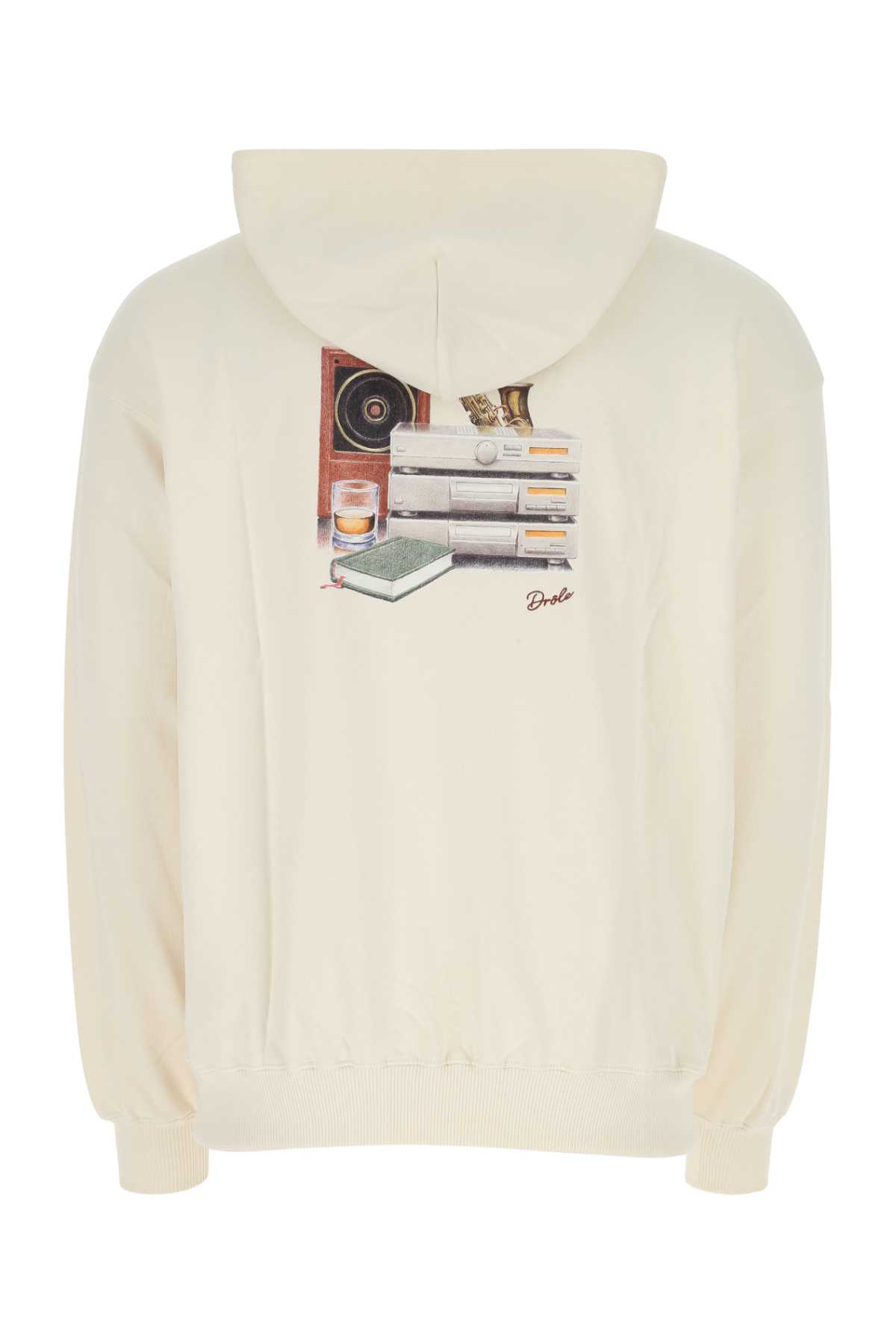 Drôle De Monsieur Ivory Cotton Oversize Sweatshirt In Cm