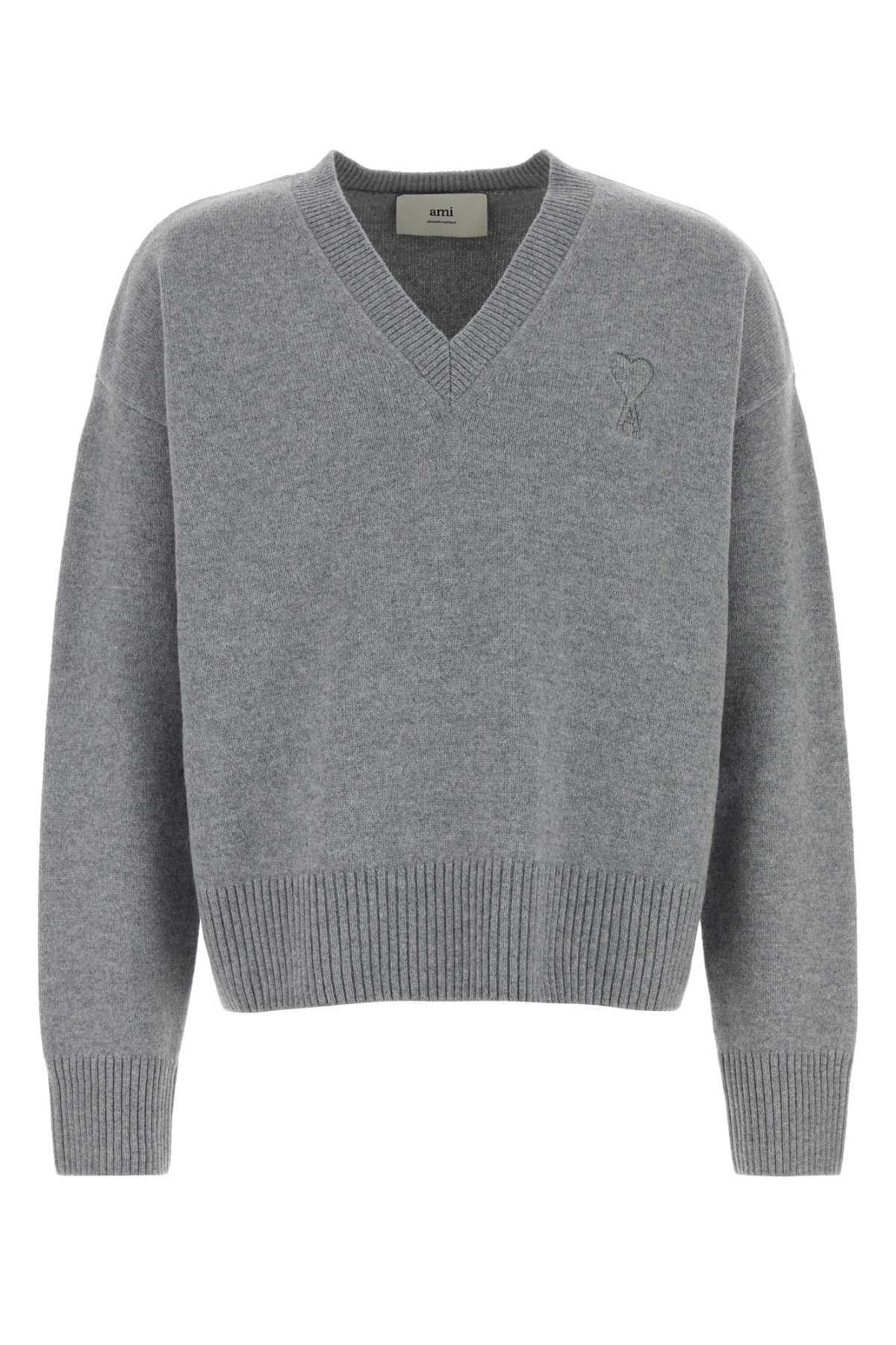 Grey Wool Blend Sweater