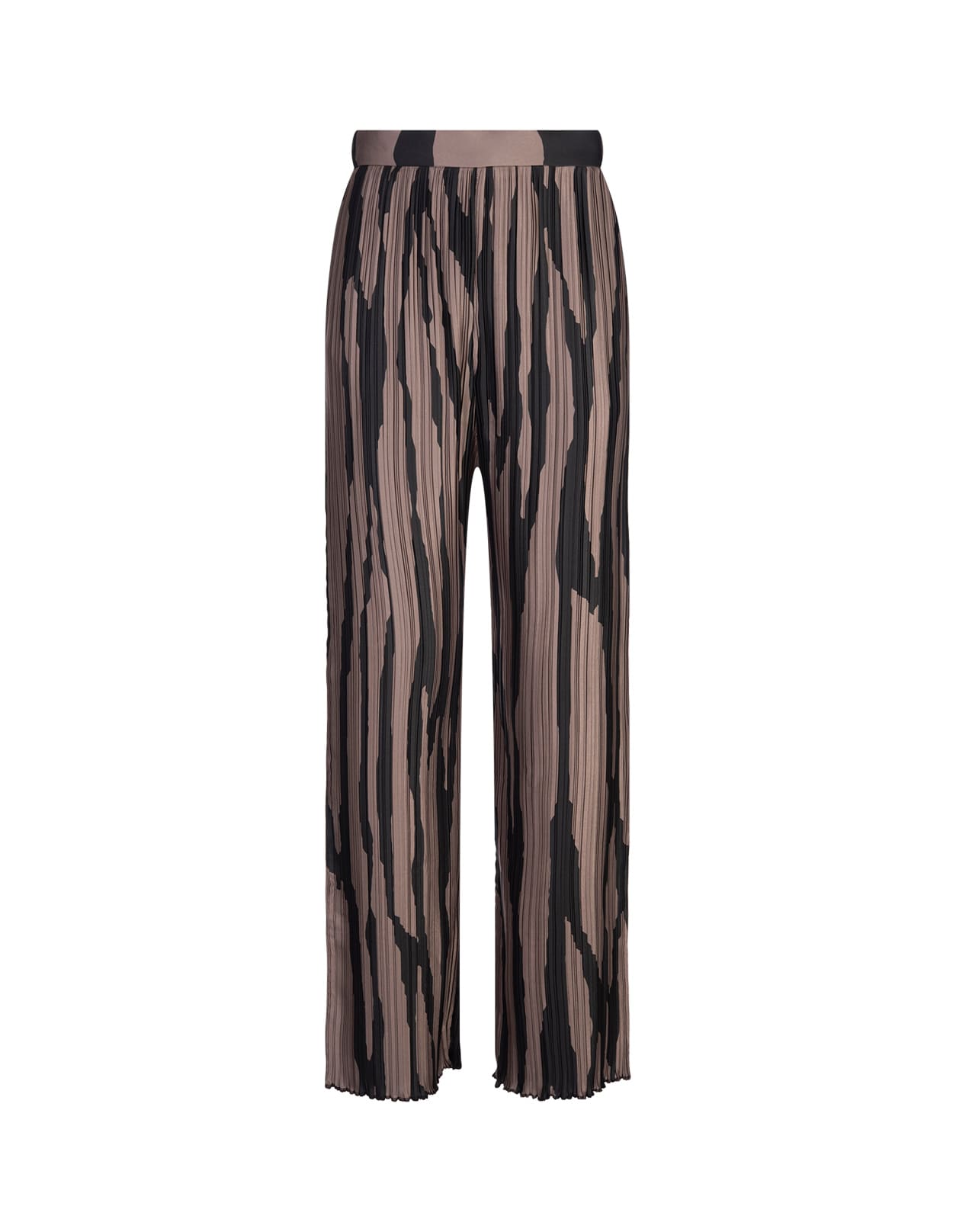 Printed Fabric Straight Leg Trousers