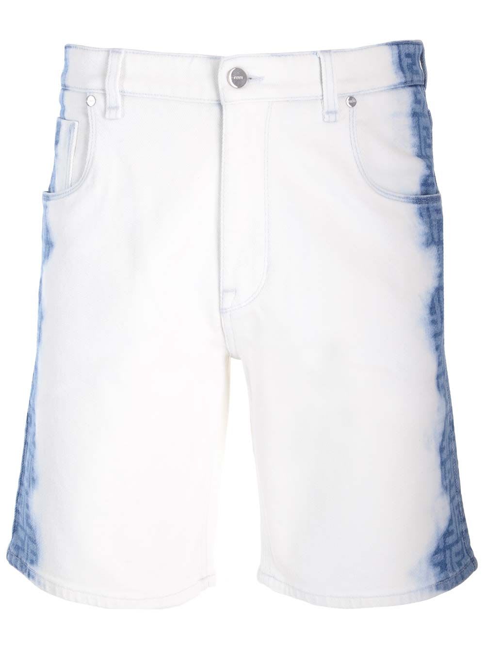 Short Denim Bleach Shaded Dark Blu