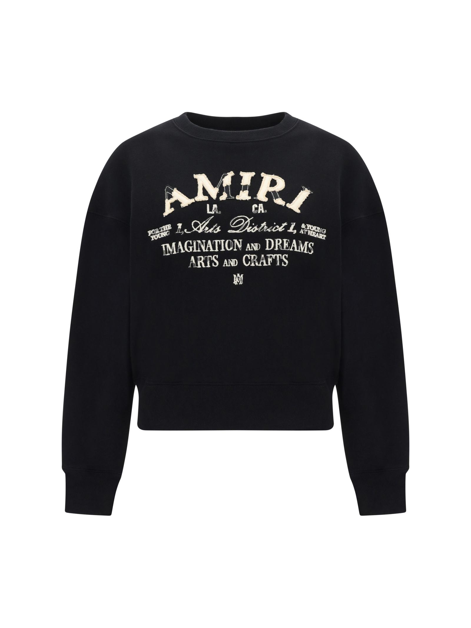 Shop Amiri District Sweatshirt In Black